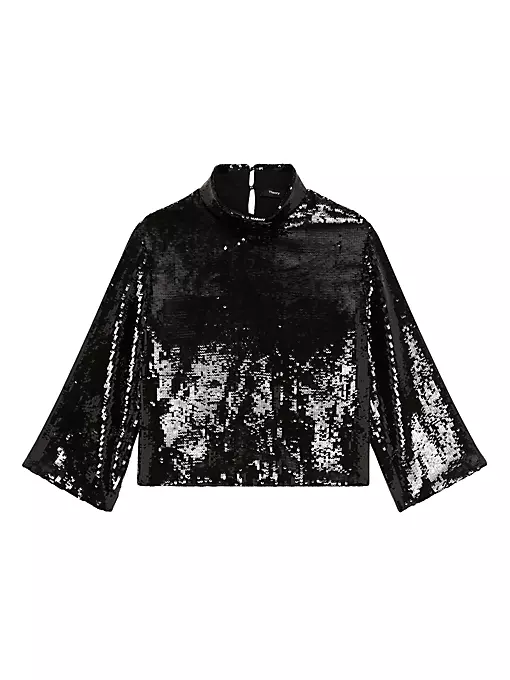 Theory - Boxy Sequined Top