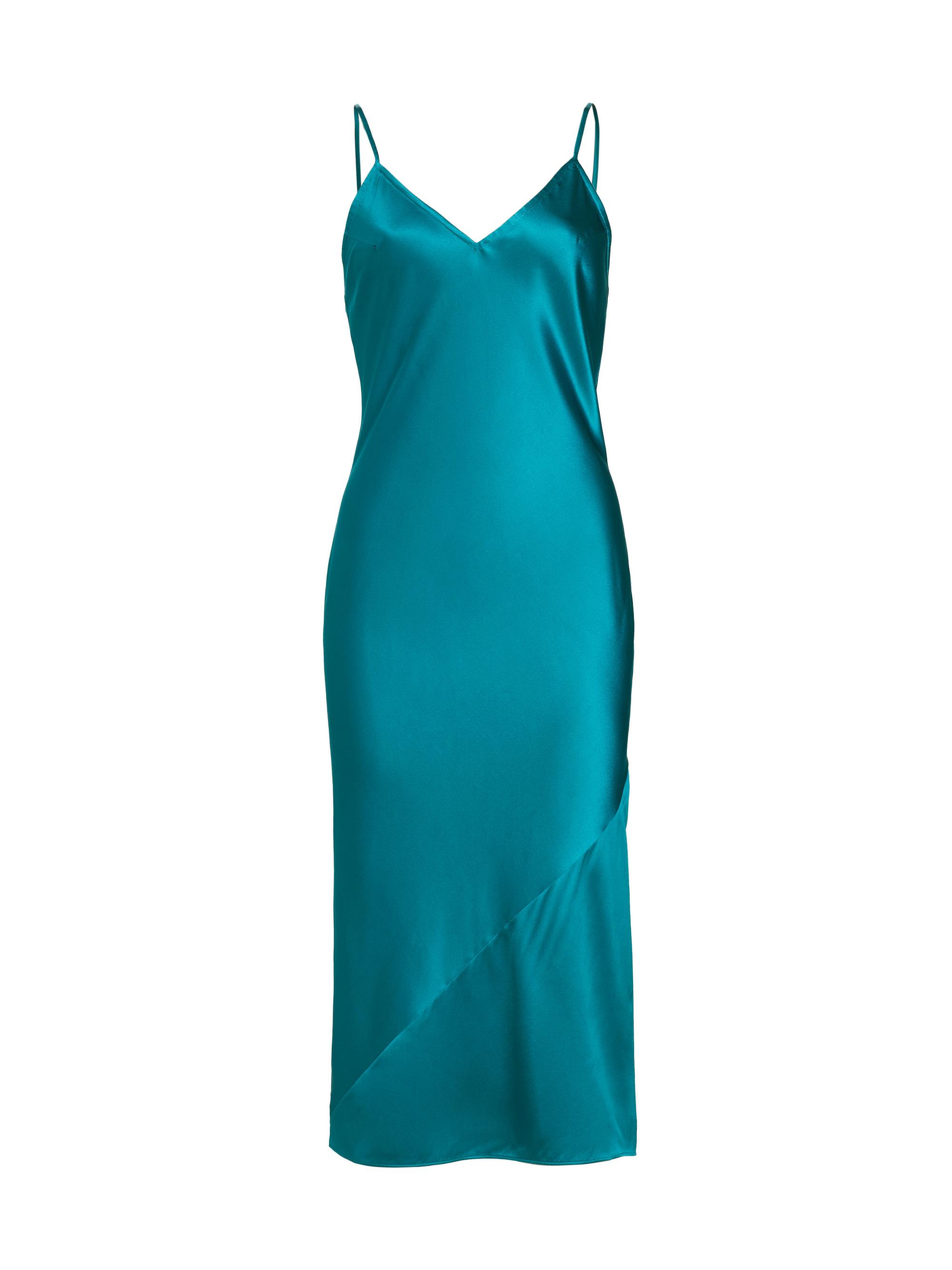 Fleur du Mal Women's Silk Slip Dress - Aquamarine