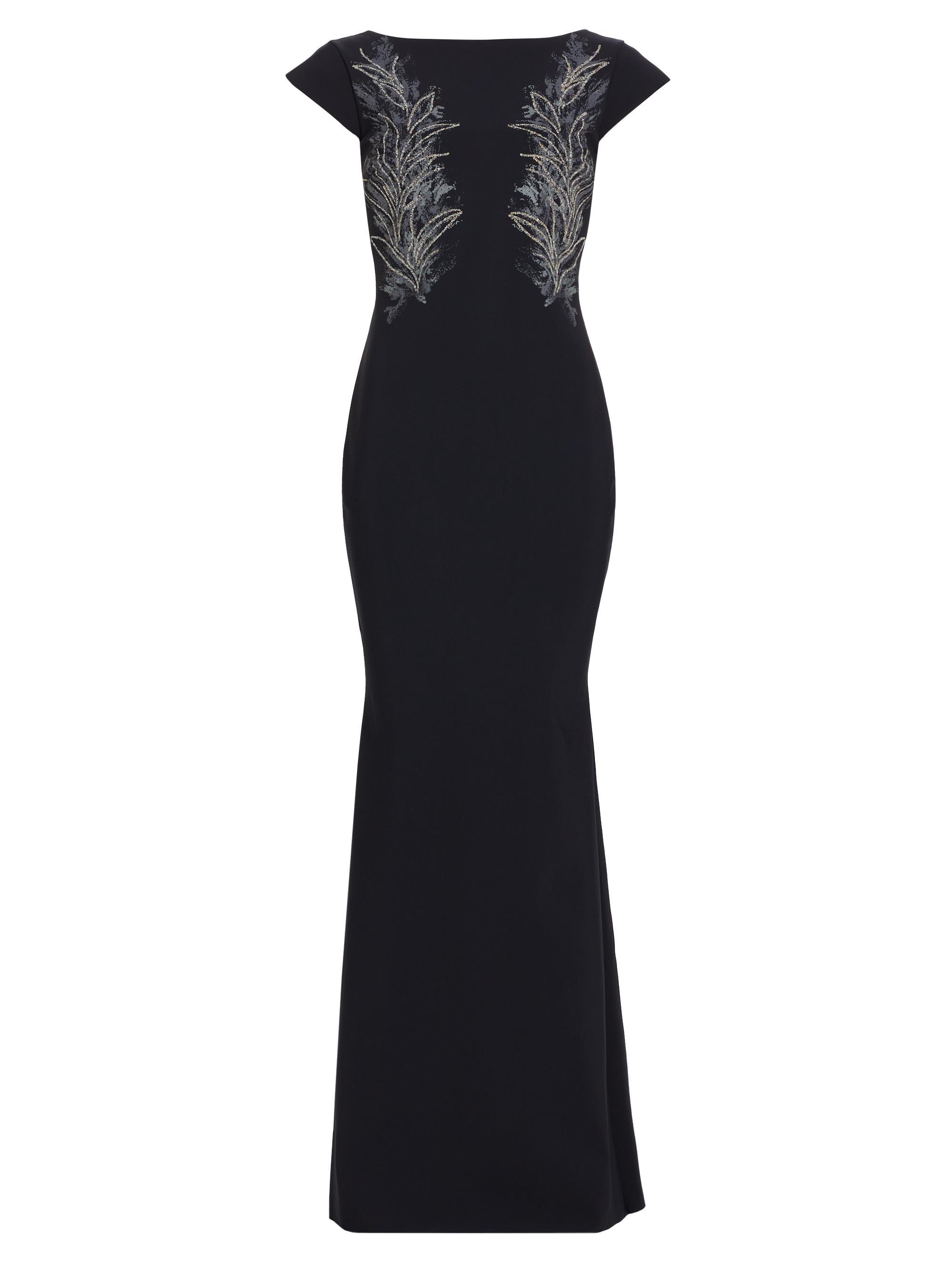 Chiara Boni La Petite Robe Women's Virag Metallic-Embroidered Gown - Black