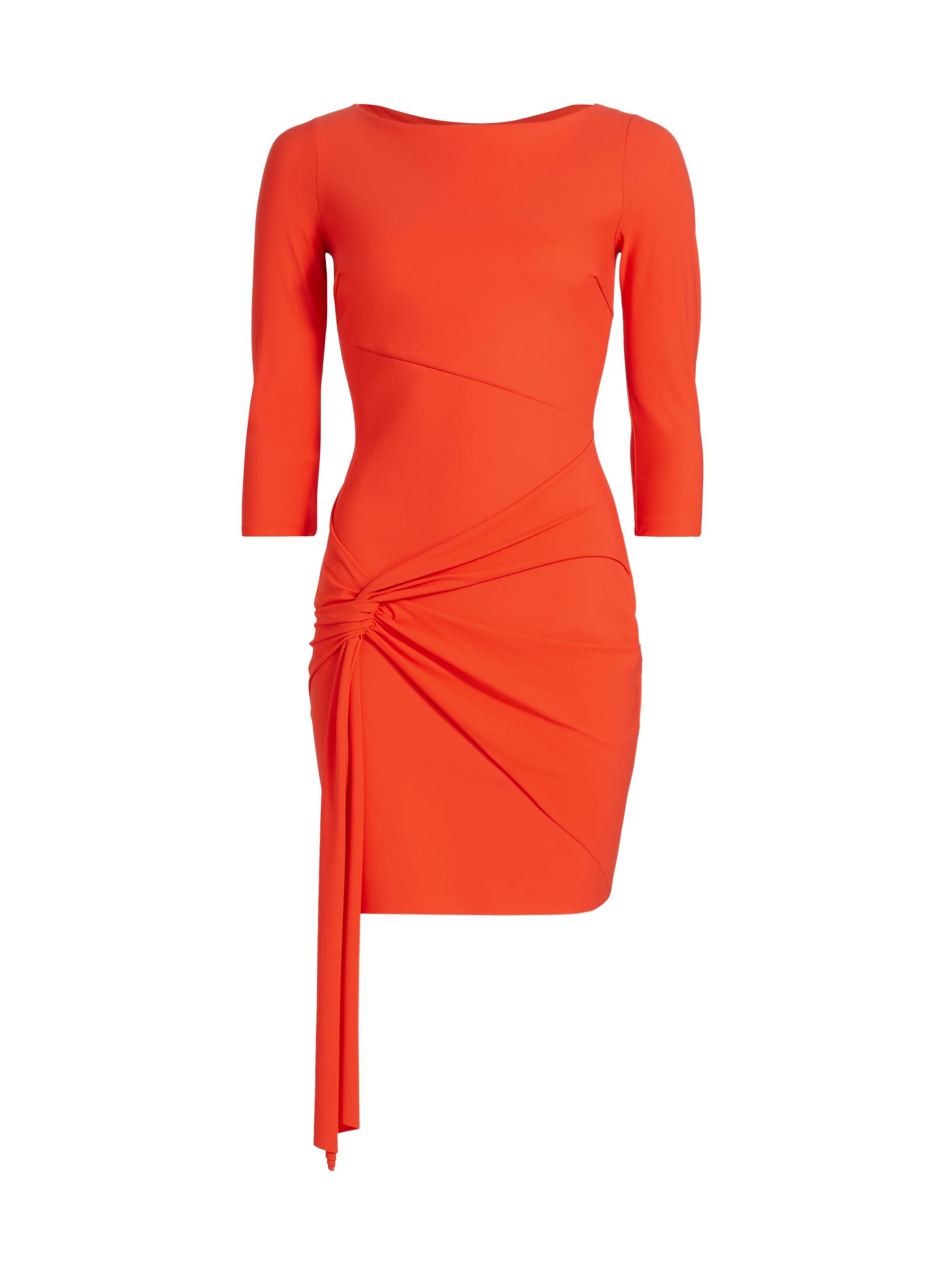 Chiara Boni La Petite Robe Women's Yuko Draped Body-Con Minidress - Orange Juice