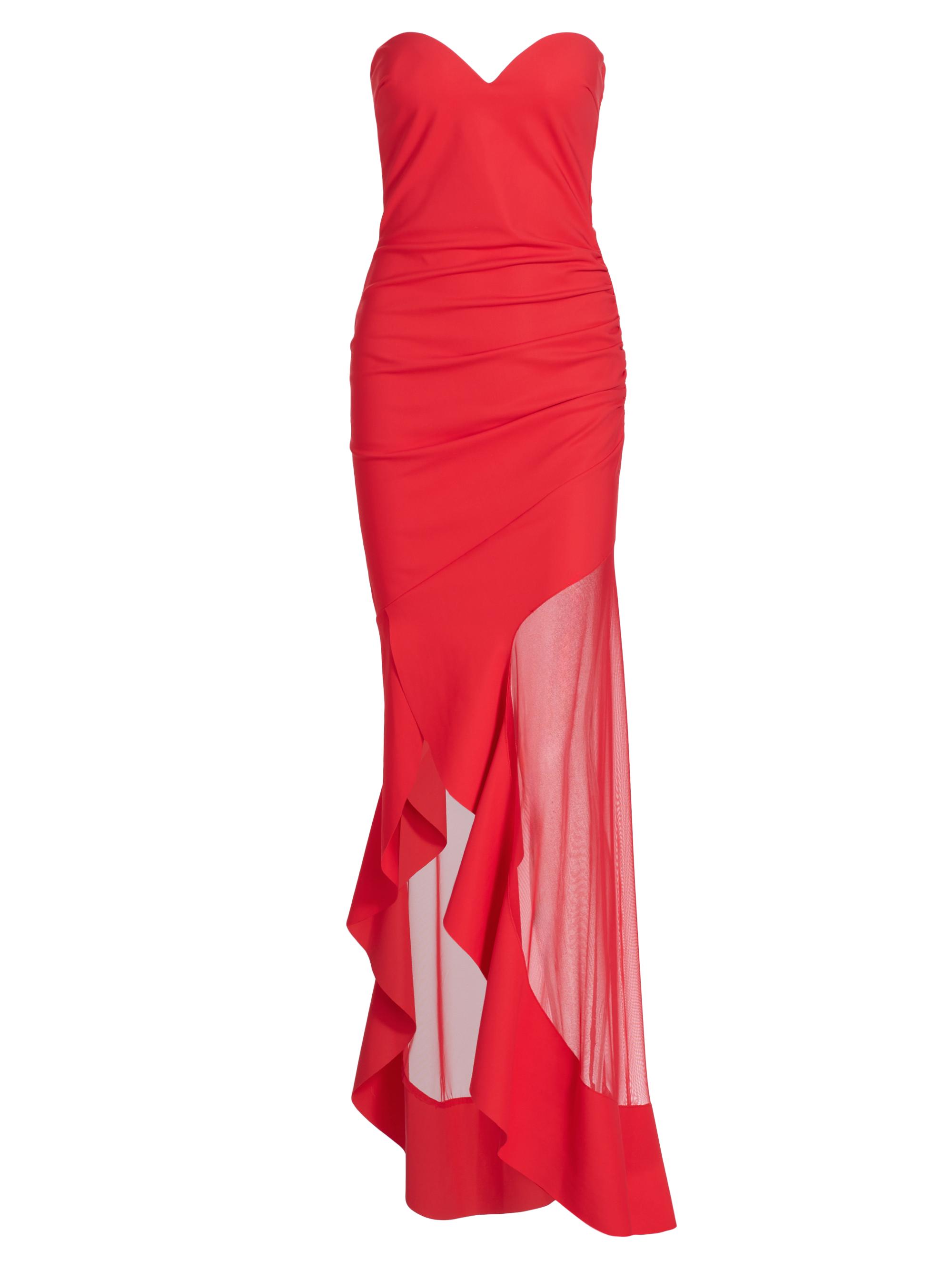 Chiara Boni La Petite Robe Women's Yoshiro Strapless High-Low Gown - Geranium