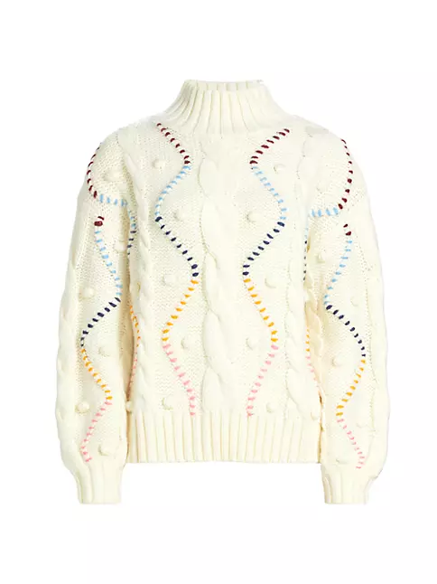 Shop Marie Oliver Hope Whipstiched Cable-Knit Sweater | Saks Fifth Avenue