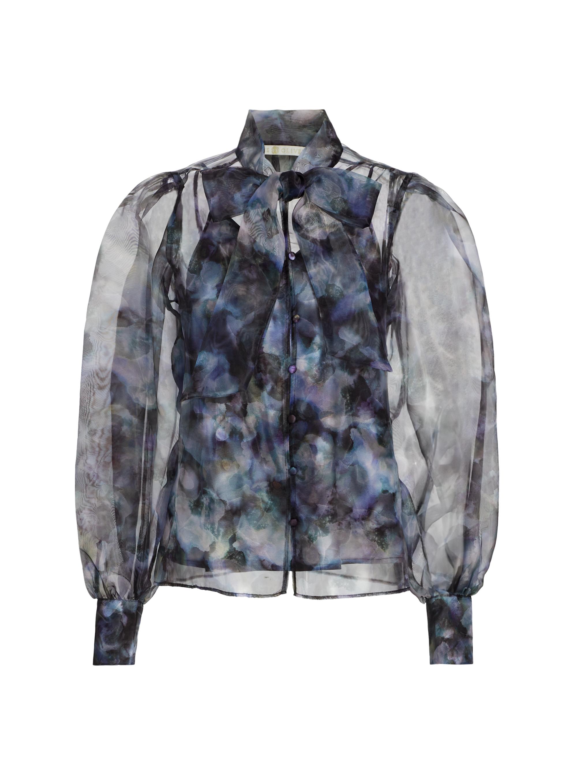 Marie Oliver Women's Bonnie Painterly Organza Blouse - Geode