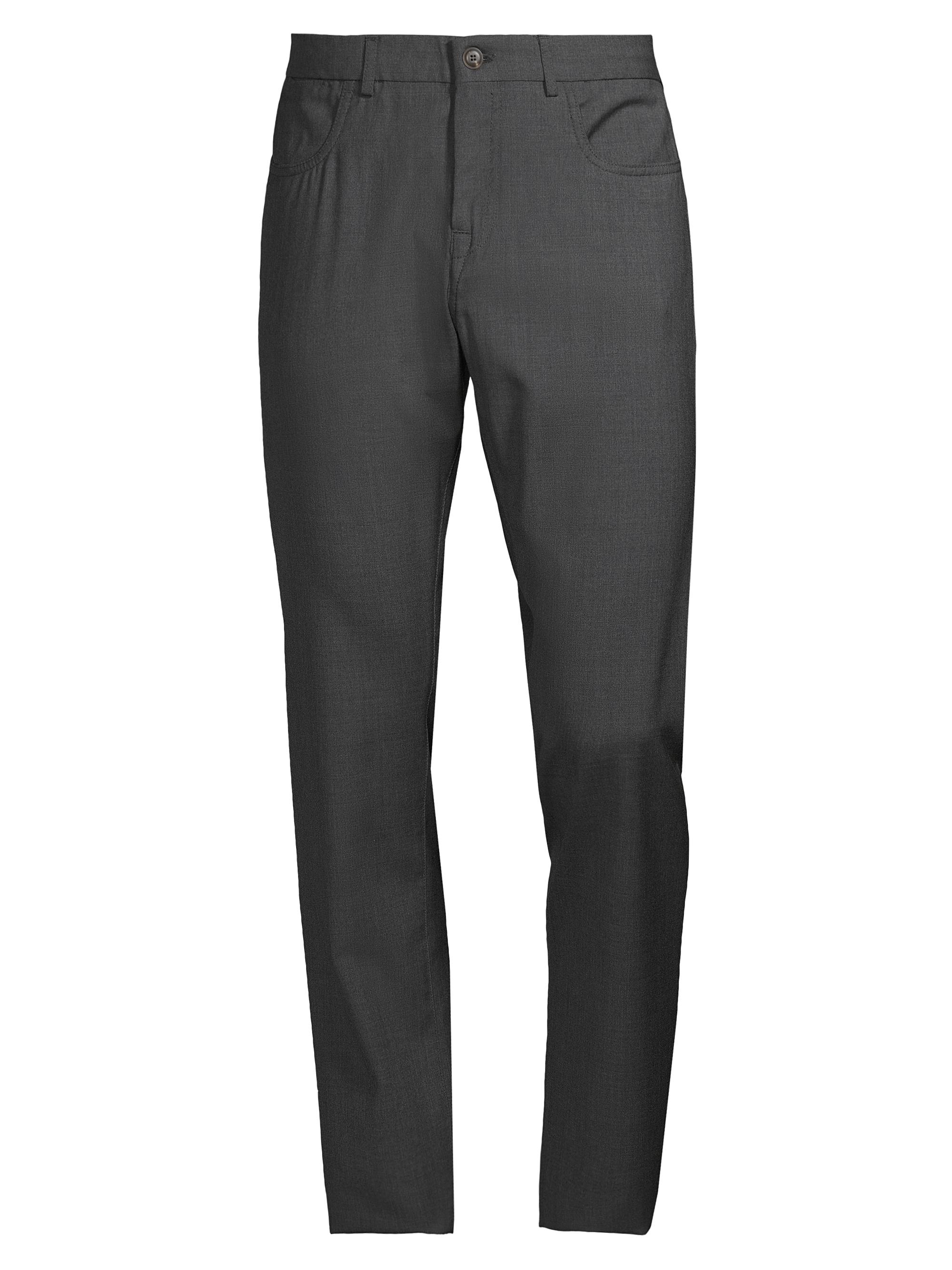 Canali Men's Impeccable Wool Trousers - Dark Grey