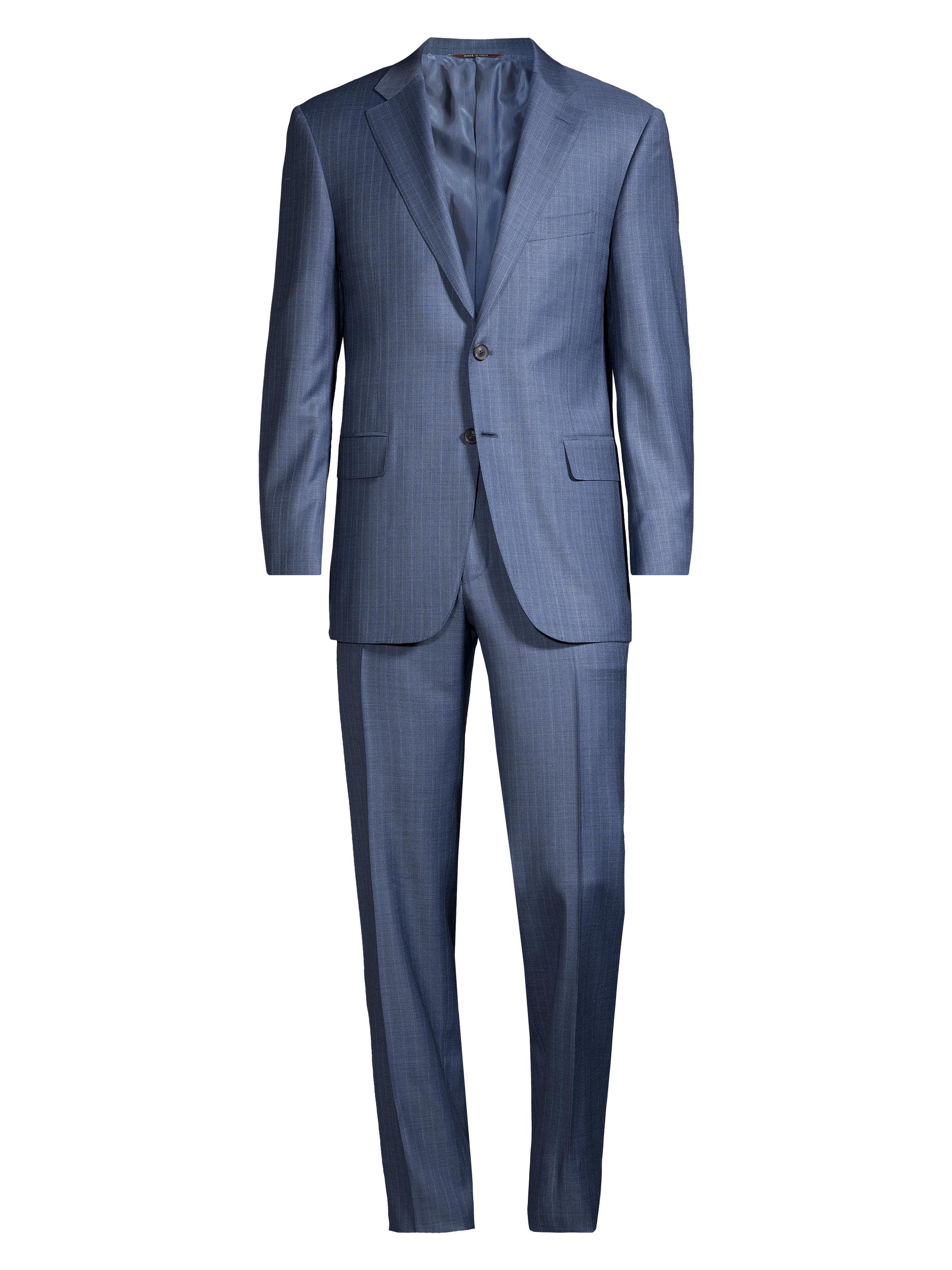 Canali Men's Siena Striped Wool Suit - Blue