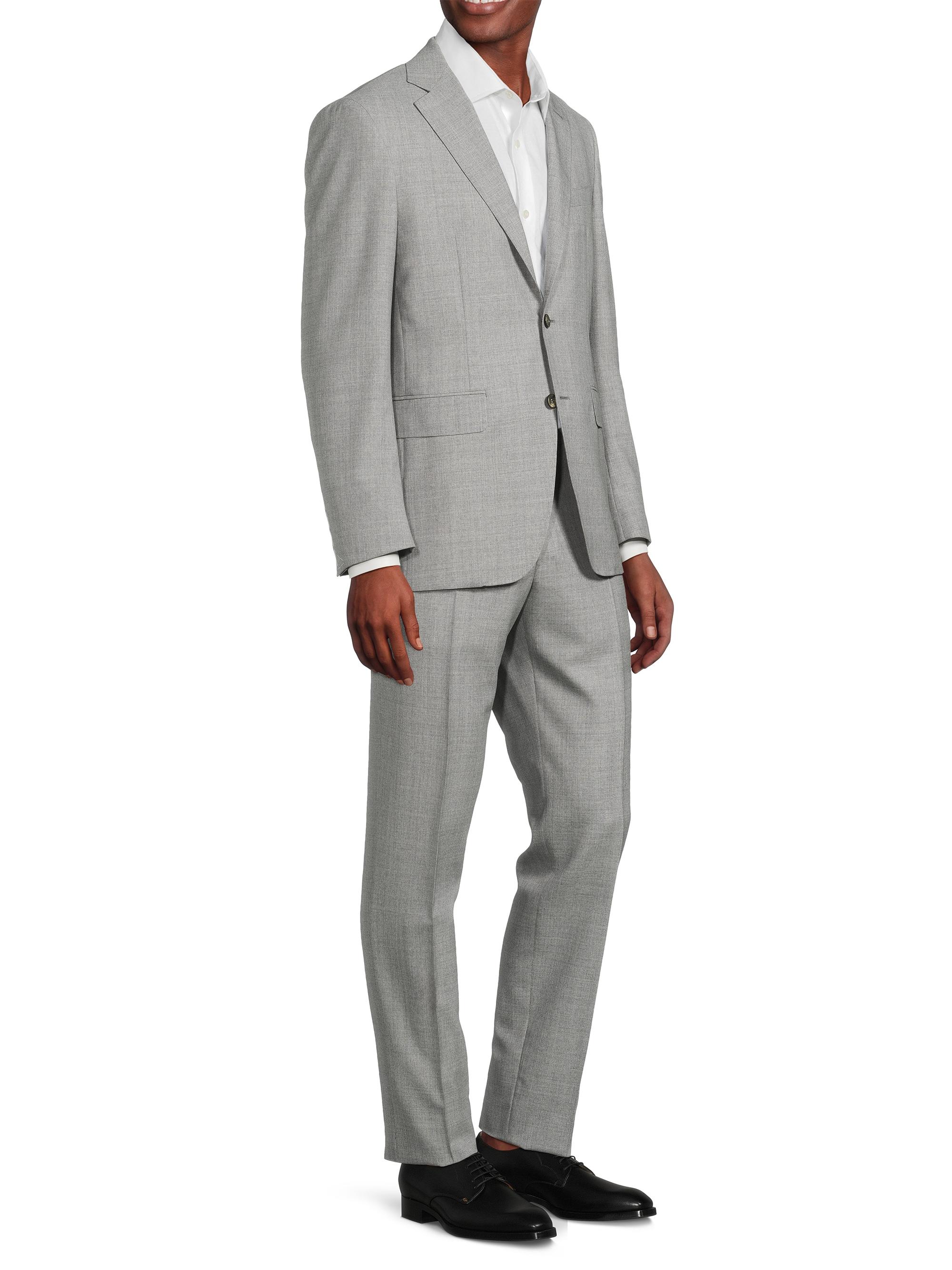 Canali fitted single-breasted button blazer - Grey