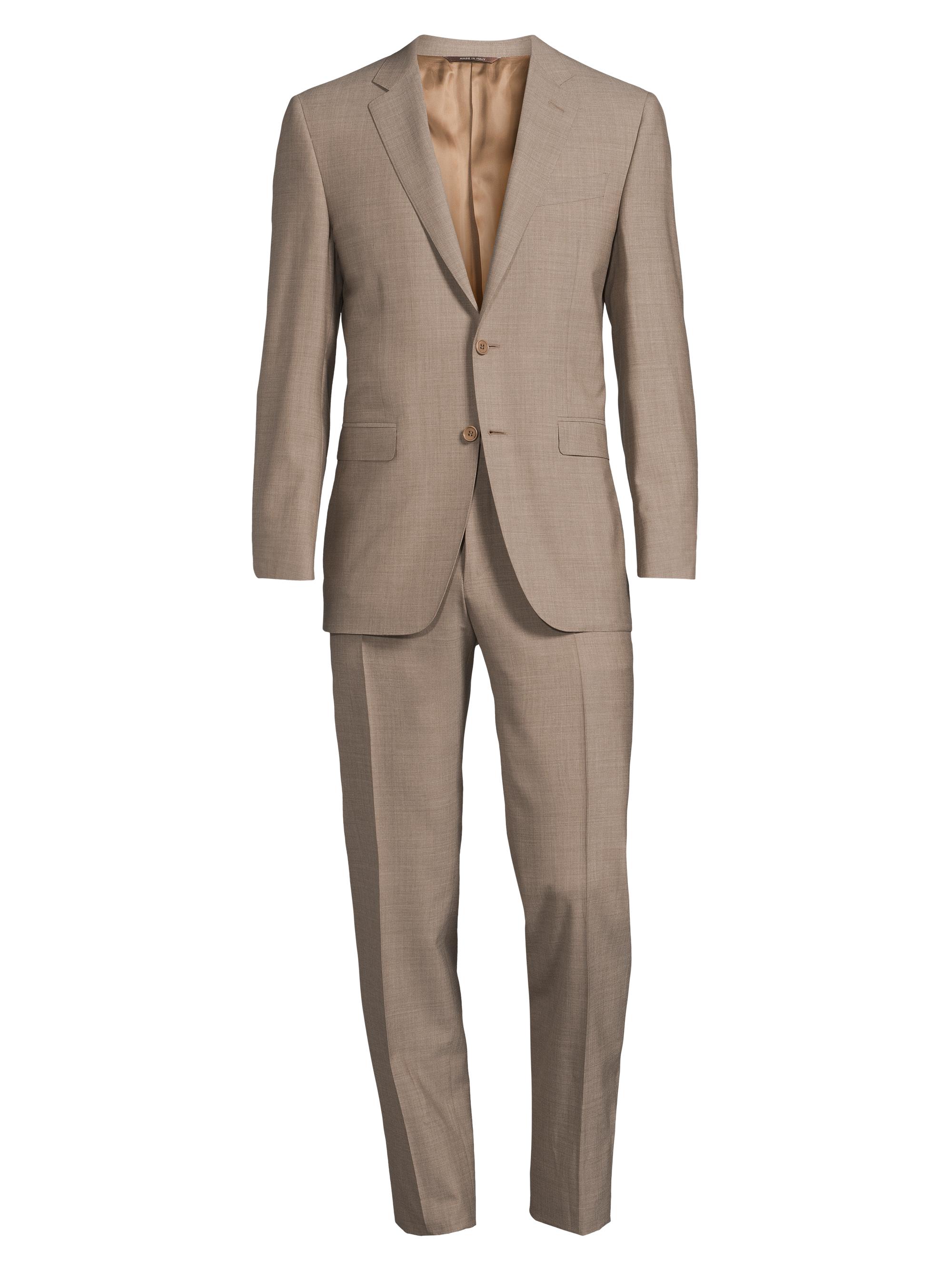 Canali Men's Milano Wool Single-Breasted Suit - Tan
