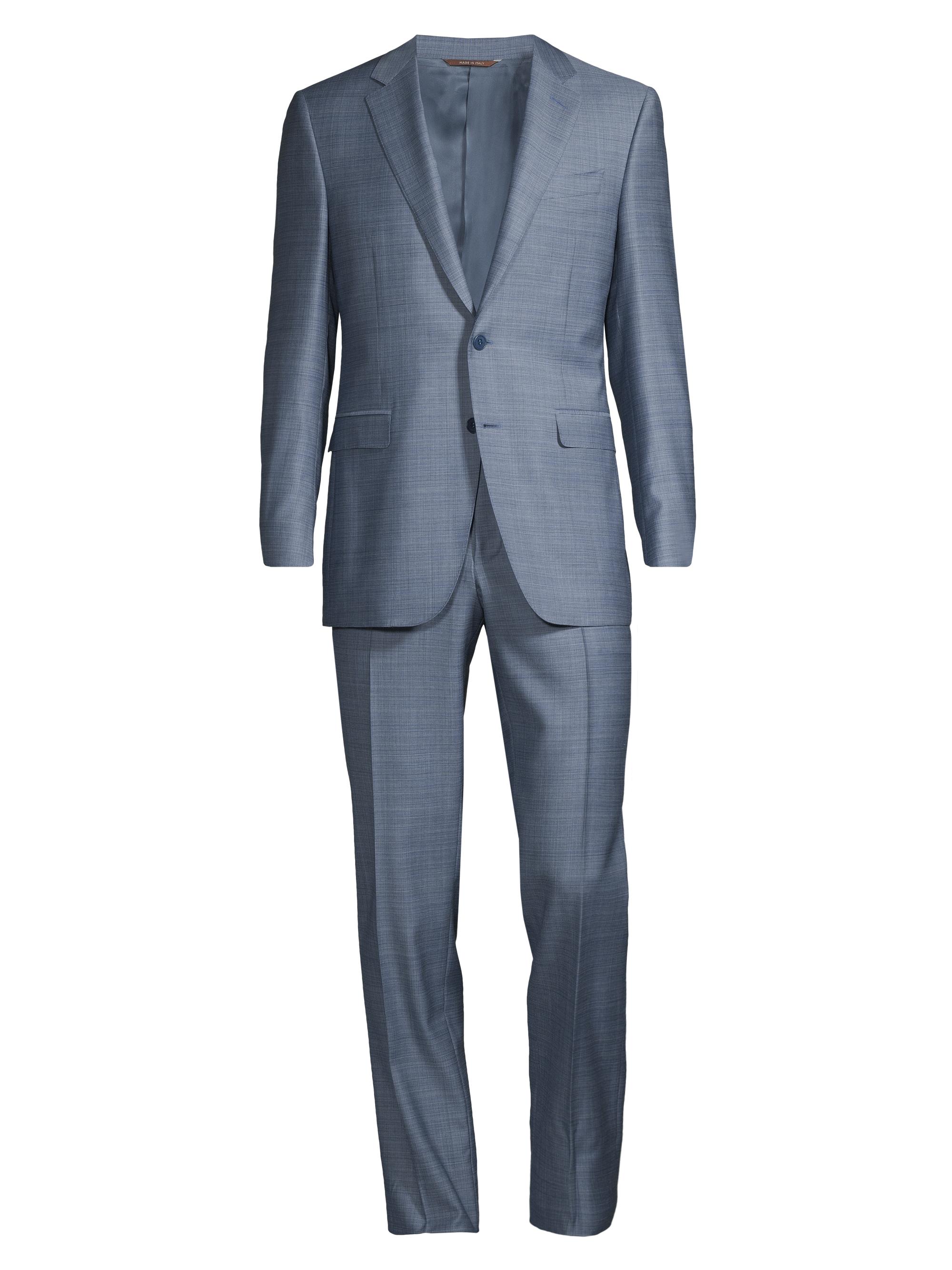 Canali Men's Milano Denim Effect Suit - Blue