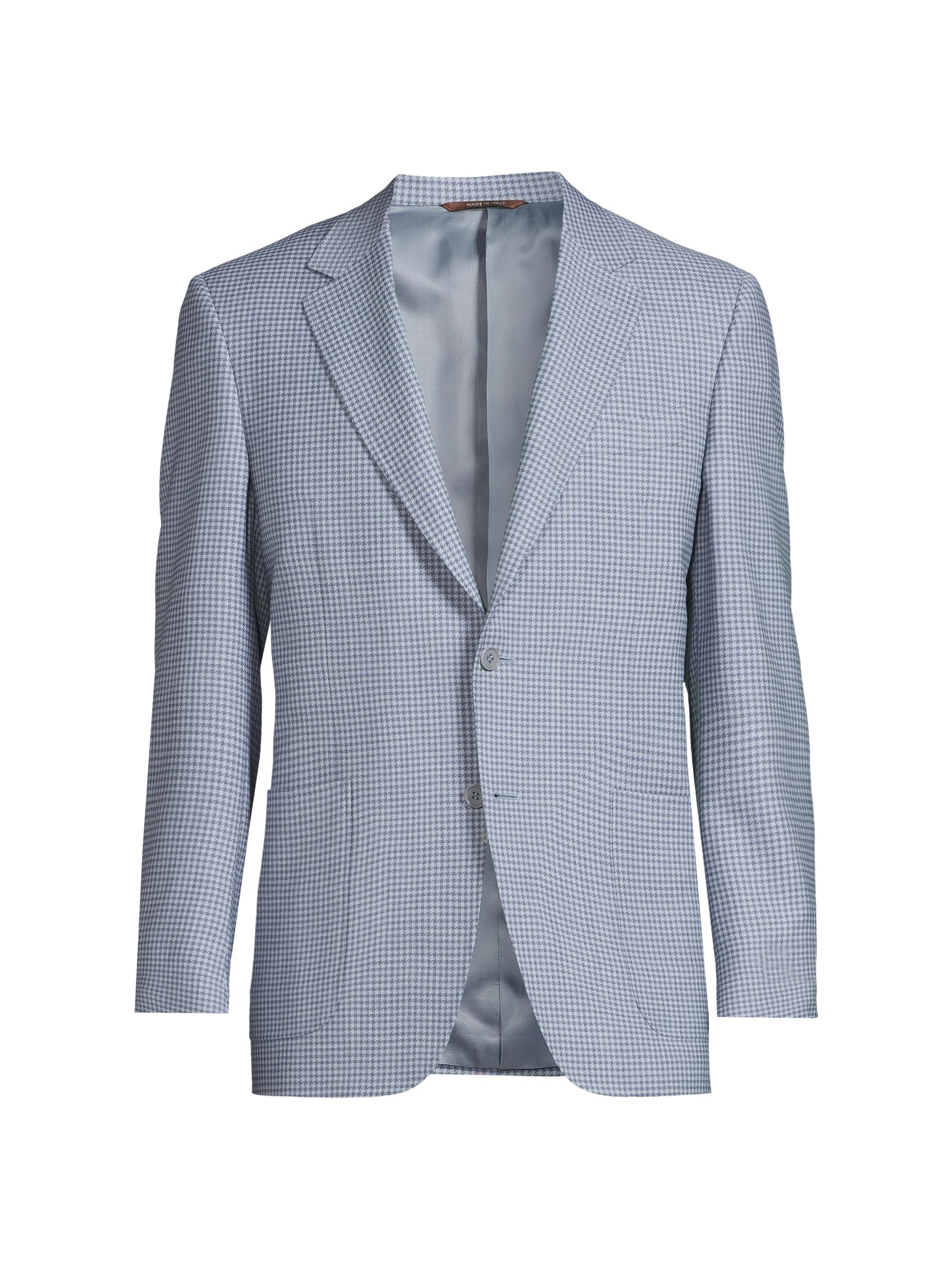 Canali Venezia Houndstooth Wool Two-Button Sport Coat Saks