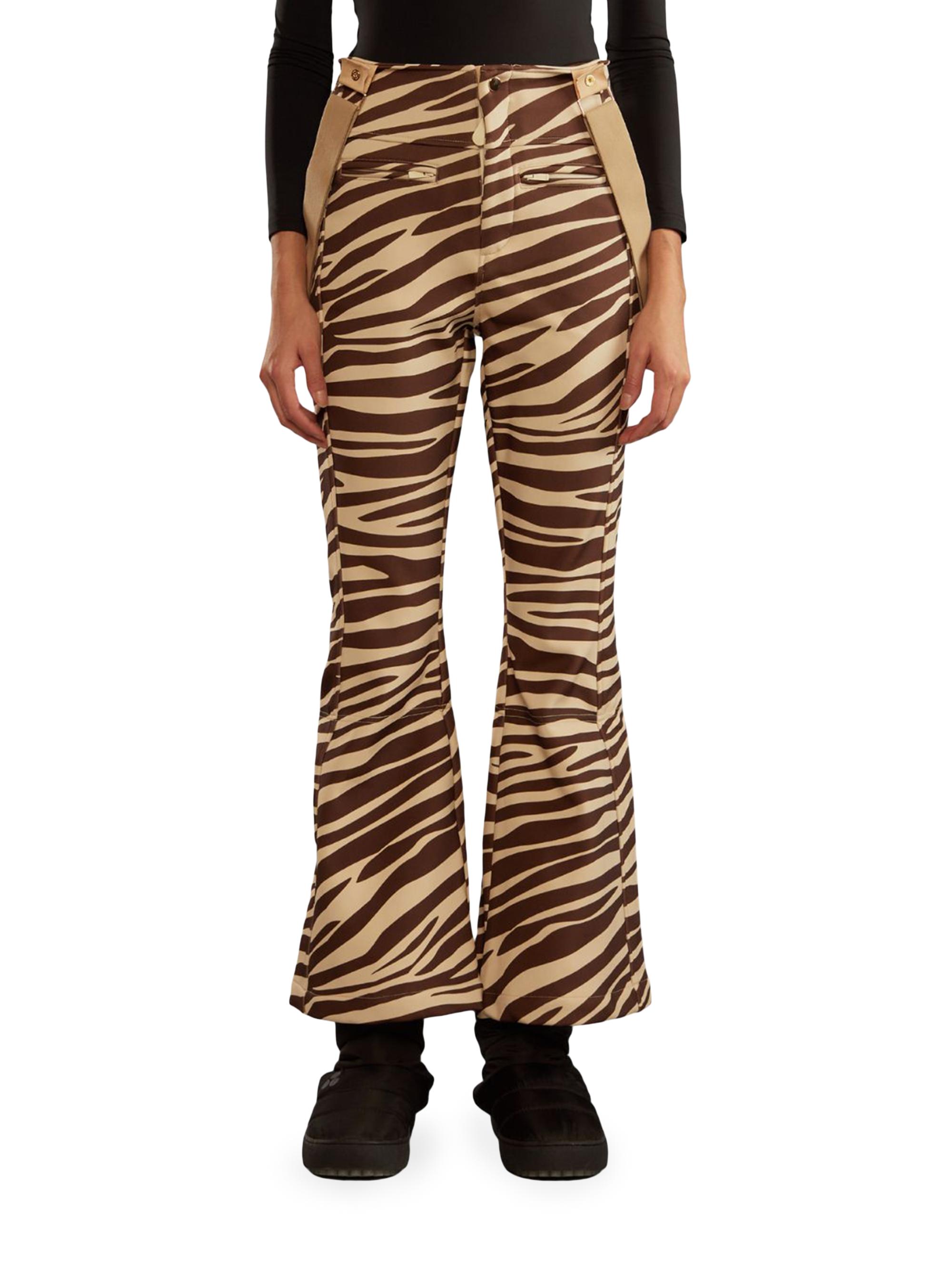 Cynthia Rowley Women's Zebra Flared Ski Pants - Zebra