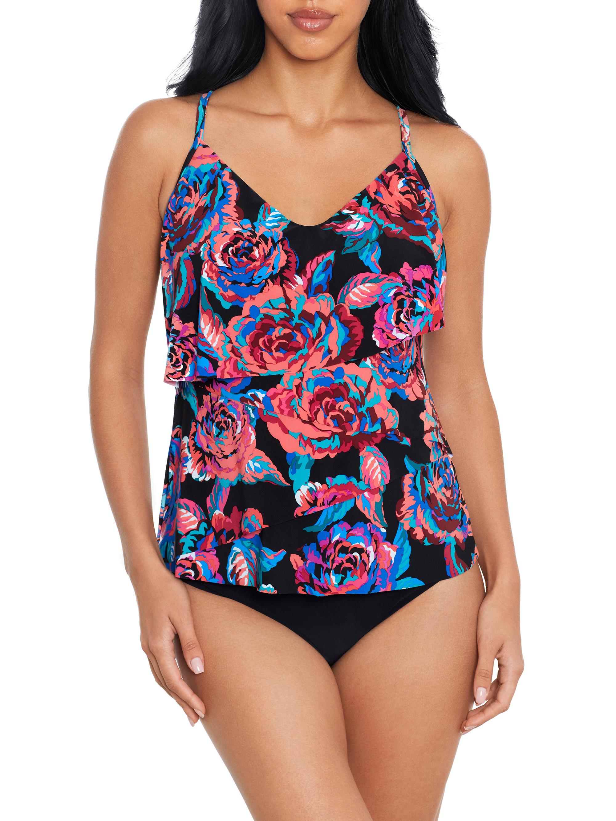 Magicsuit Women's Sonic Blooms Chloe Tankini Top - Black Multi