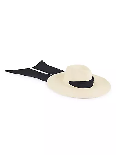 $475 Eugenia Kim Women's Black Round Mesh Trim Wide Large Brim Sun Hat One  Size