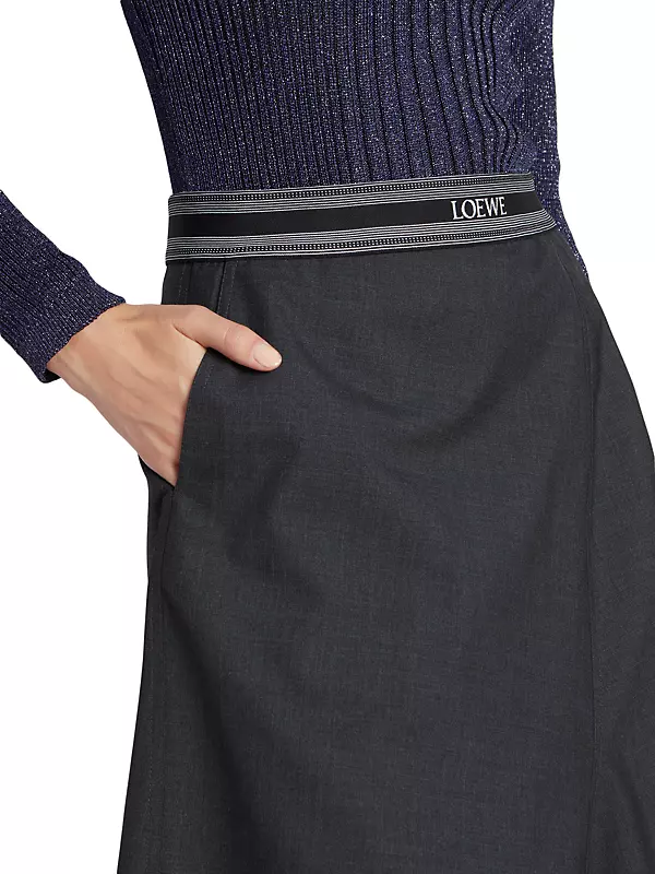 Asymmetric Cross Strap A-line Short Pleated Skirt