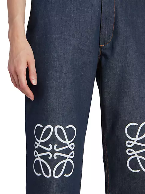 Shop LOEWE Anagram Mid-Rise Baggy Jeans | Saks Fifth Avenue