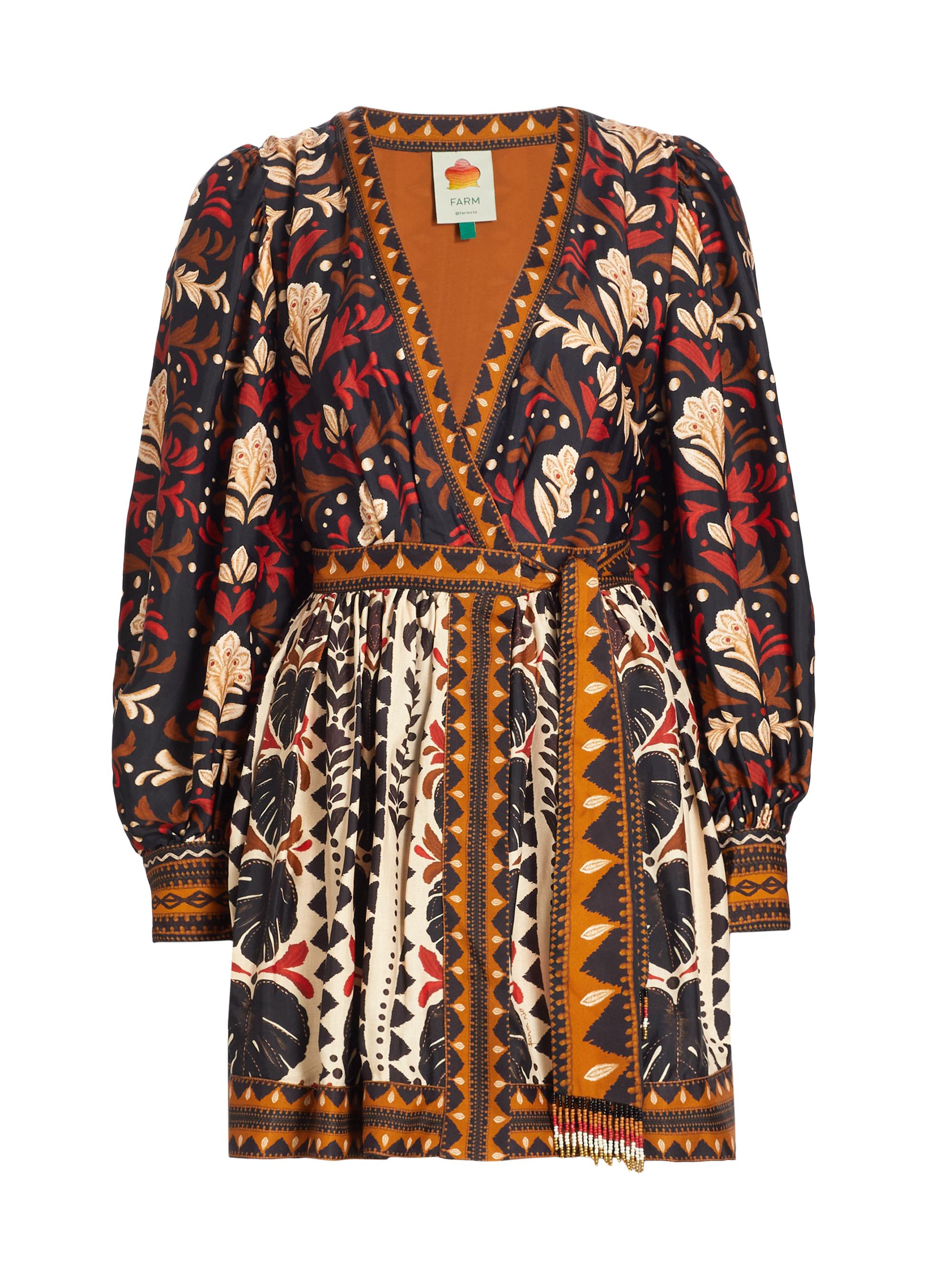 Farm Rio Women's Tapestry Garden Minidress