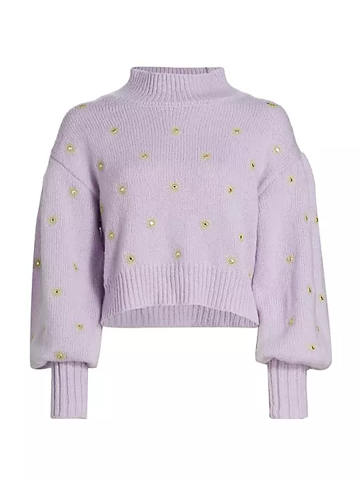 Farm Rio - Mirror Puff-Sleeve Sweater