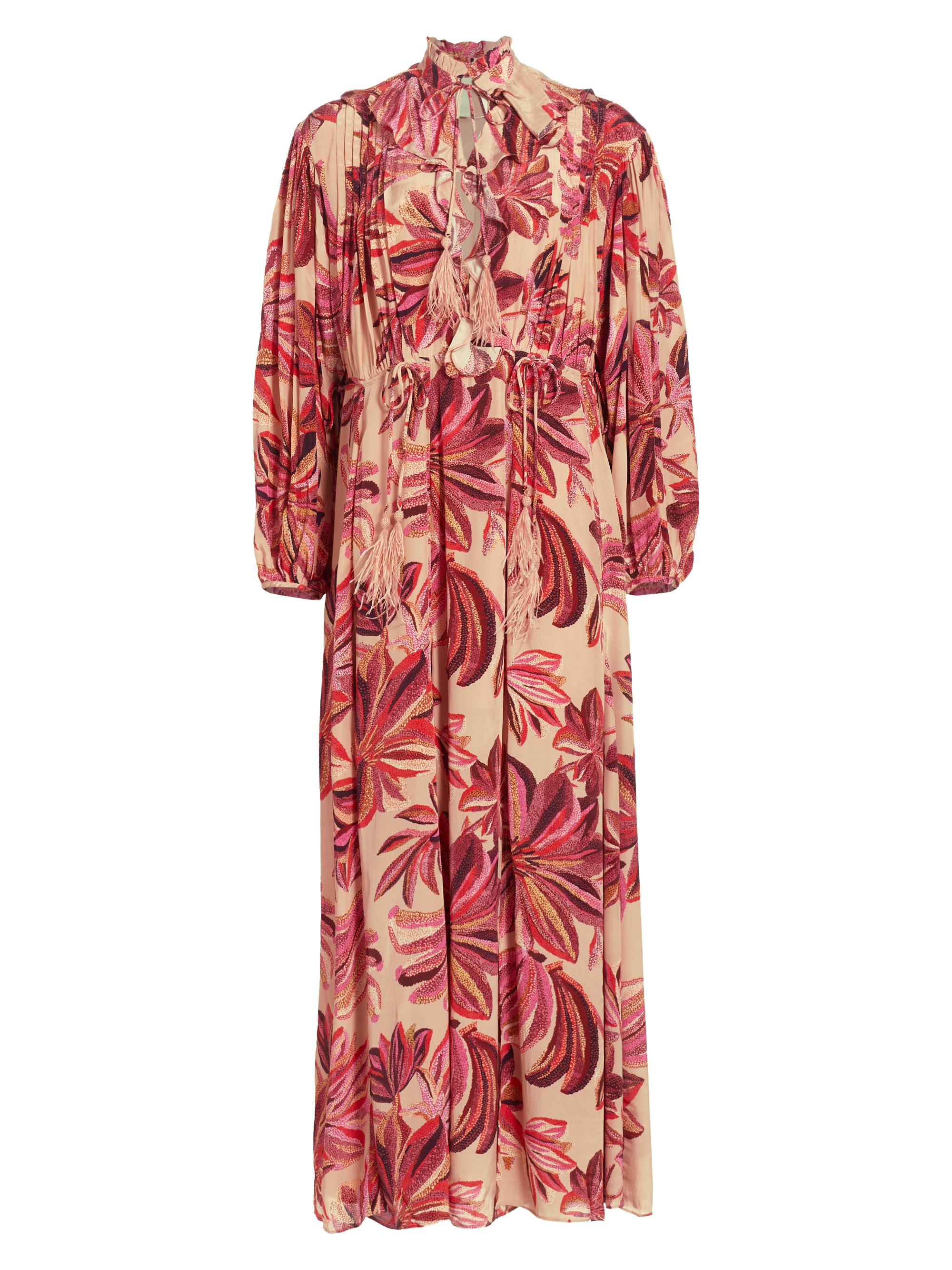 Farm Rio Women's Floral Tapestry Maxi Dress - Dark Sand