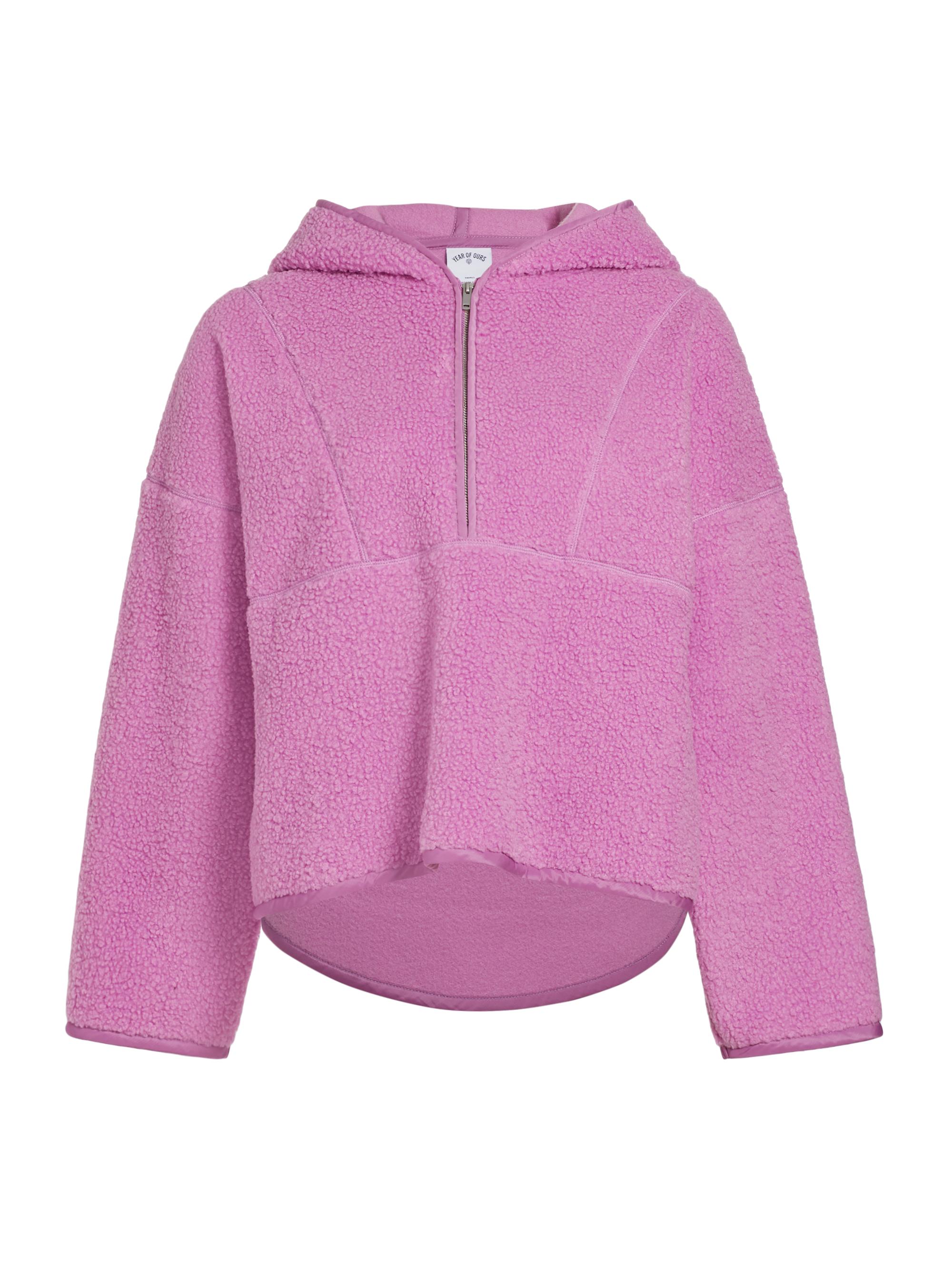 Year of Ours Women's Mammoth Sherpa Half-Zip Hoodie - Mauve