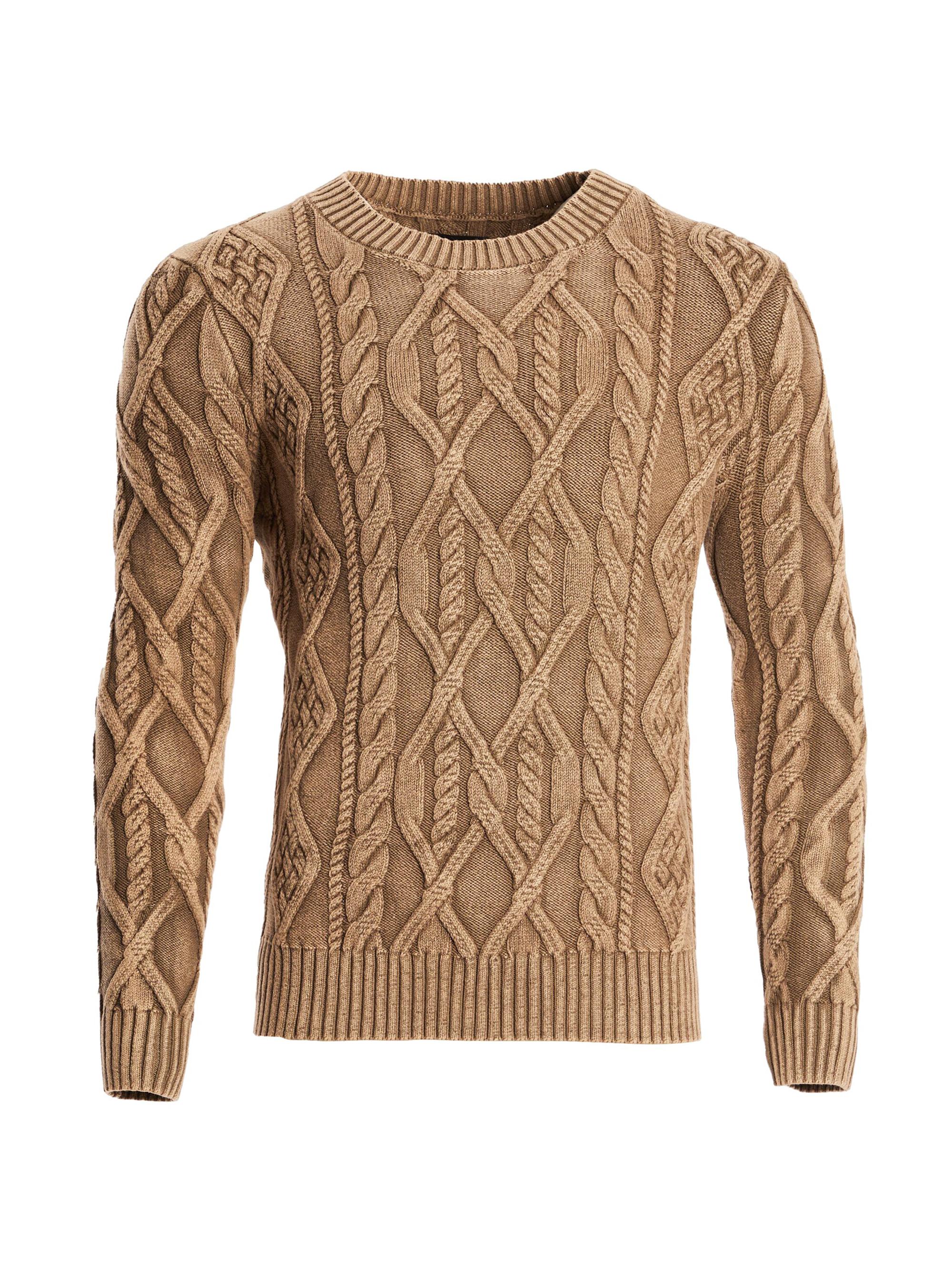 Ser.o.ya Men's Liam Sweater - Tan Acid Wash
