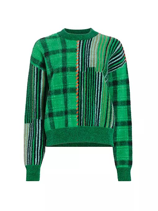 Simon Miller - Calder Mixed-Pattern Crewneck Sweater