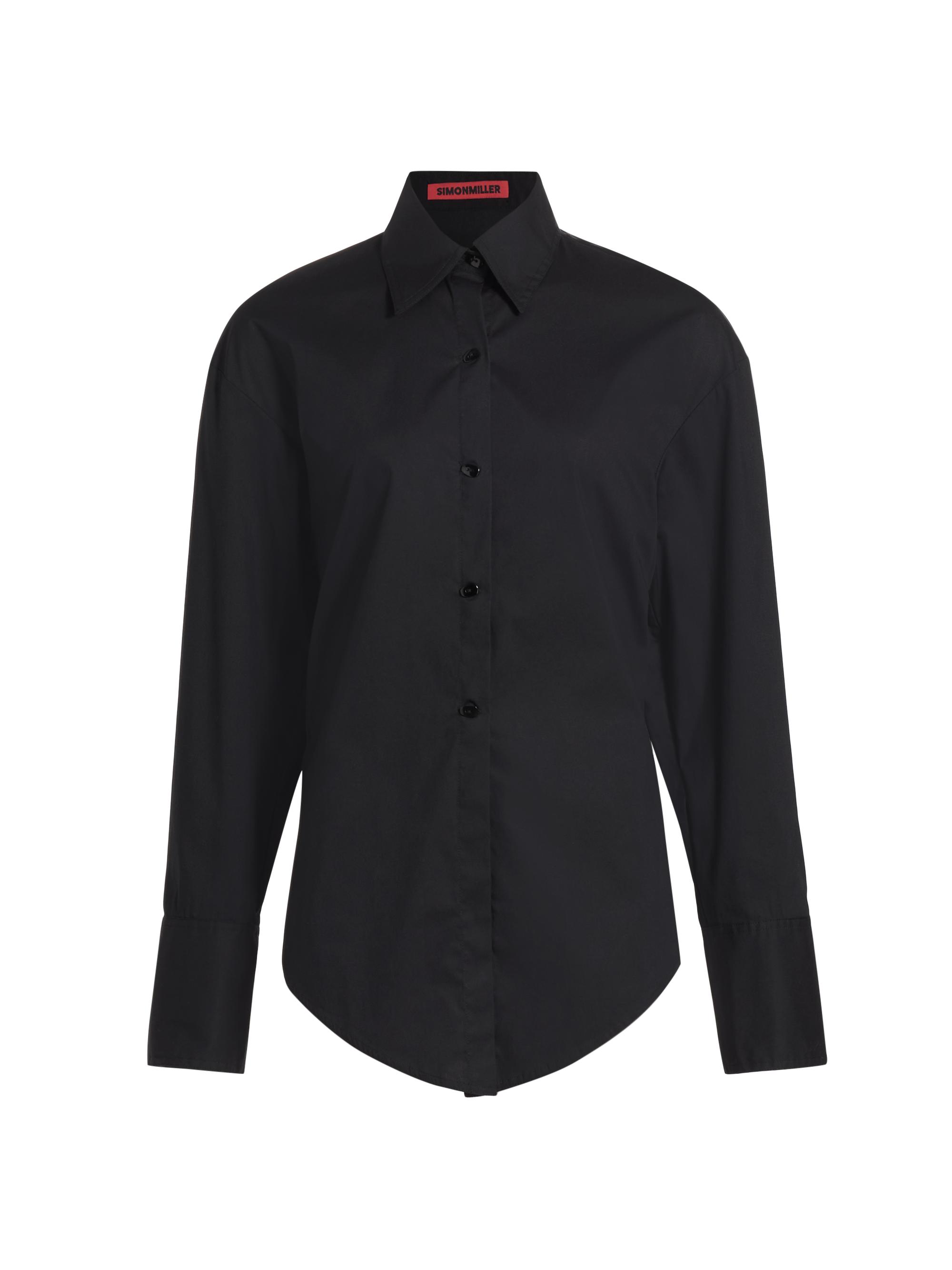 Simon Miller Women's Loch Poplin Long-Sleeve Shirt - Black