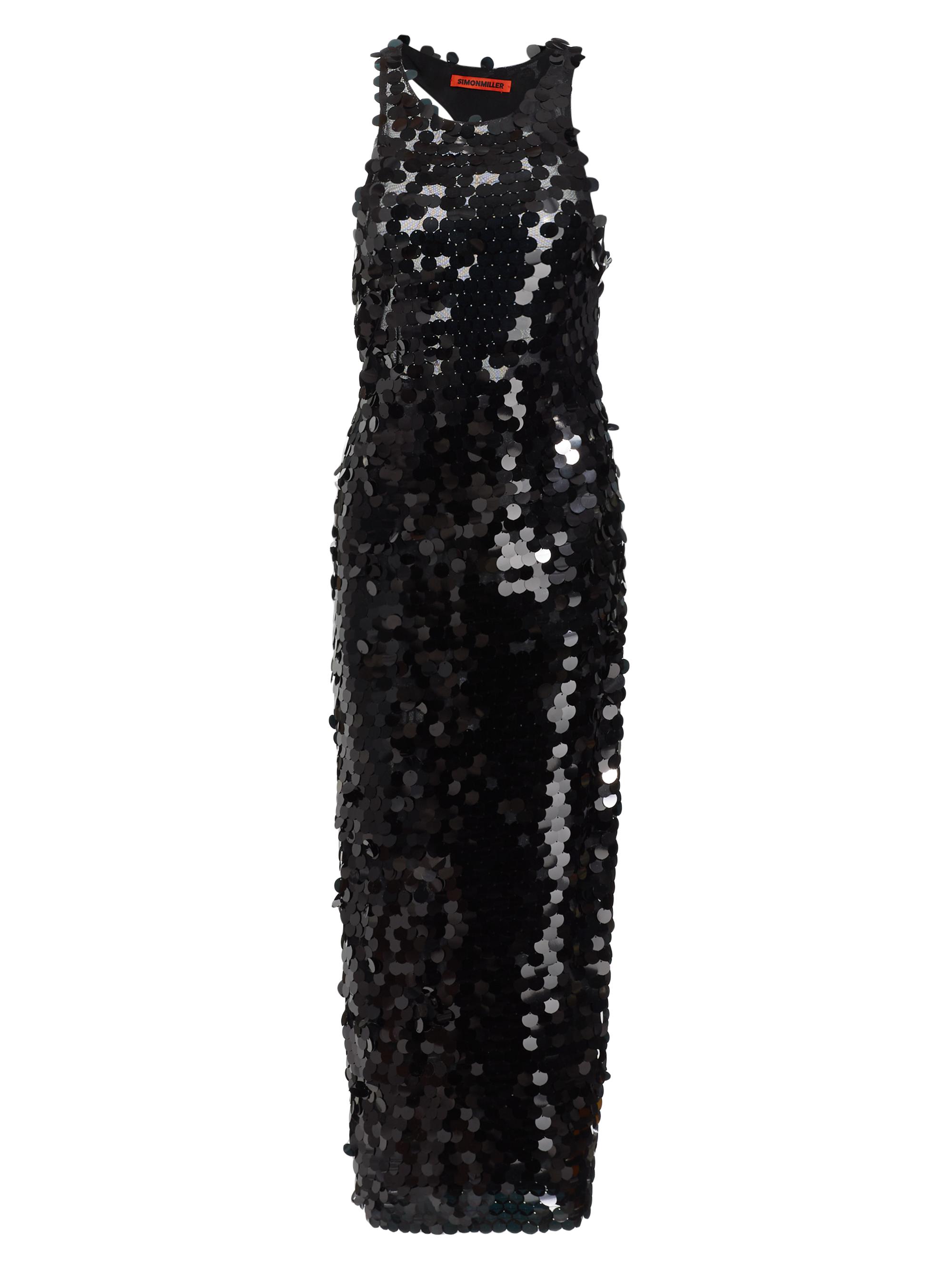Simon Miller Women's Lou Sequined Sleeveless Maxi Dress - Black