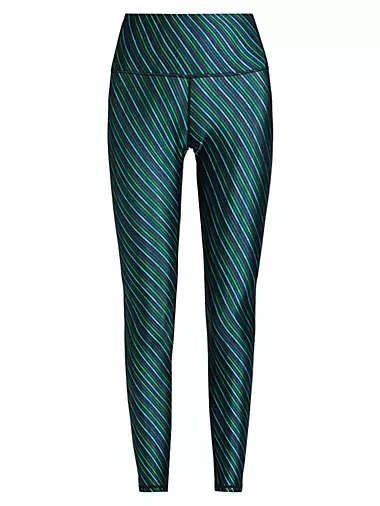 Two Tone TLC Leggings in Uniform Green and Acid Lime –
