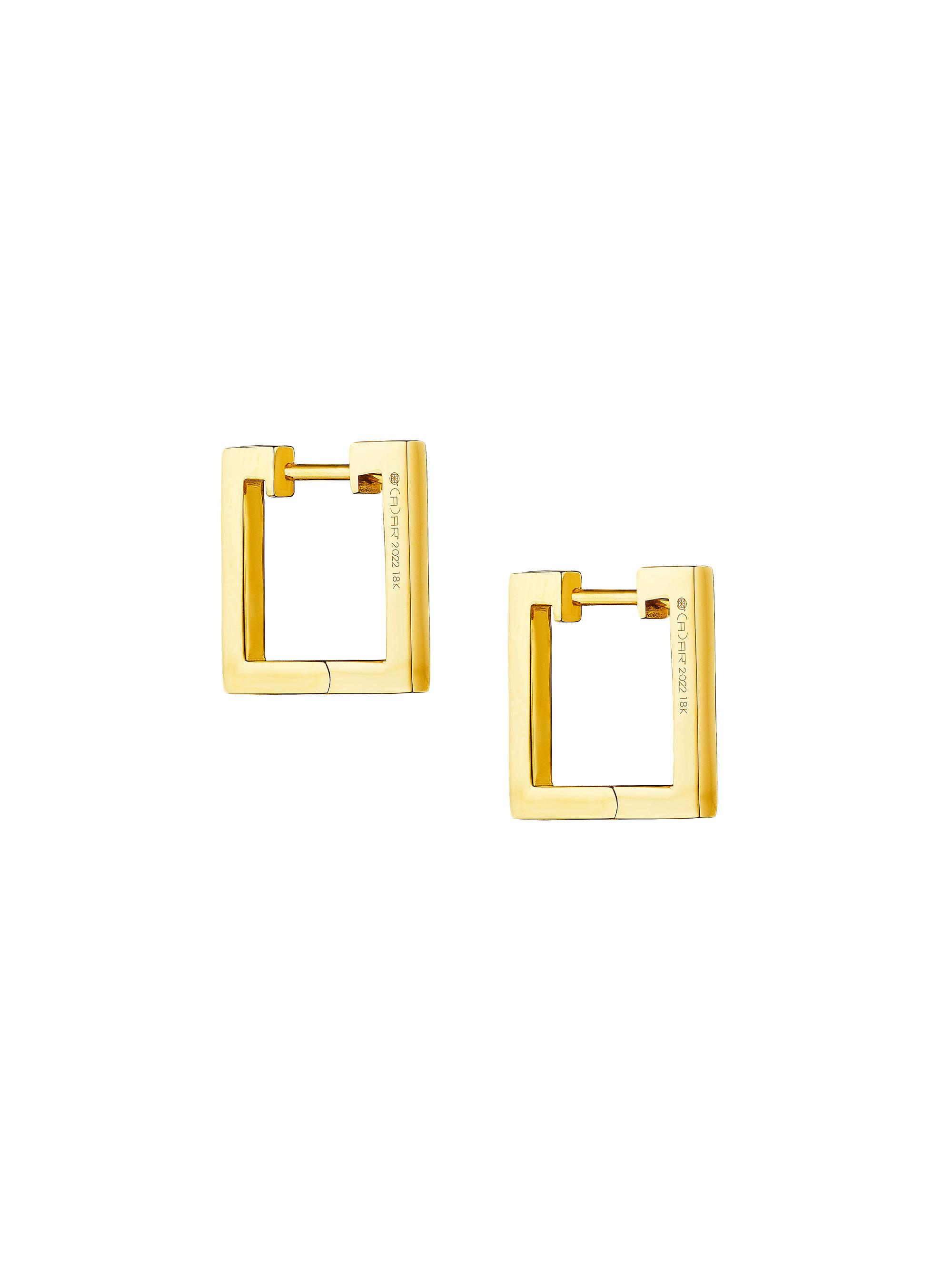 Cadar Women's Foundation 18K Yellow Gold Square Hoop Earrings - Yellow Gold