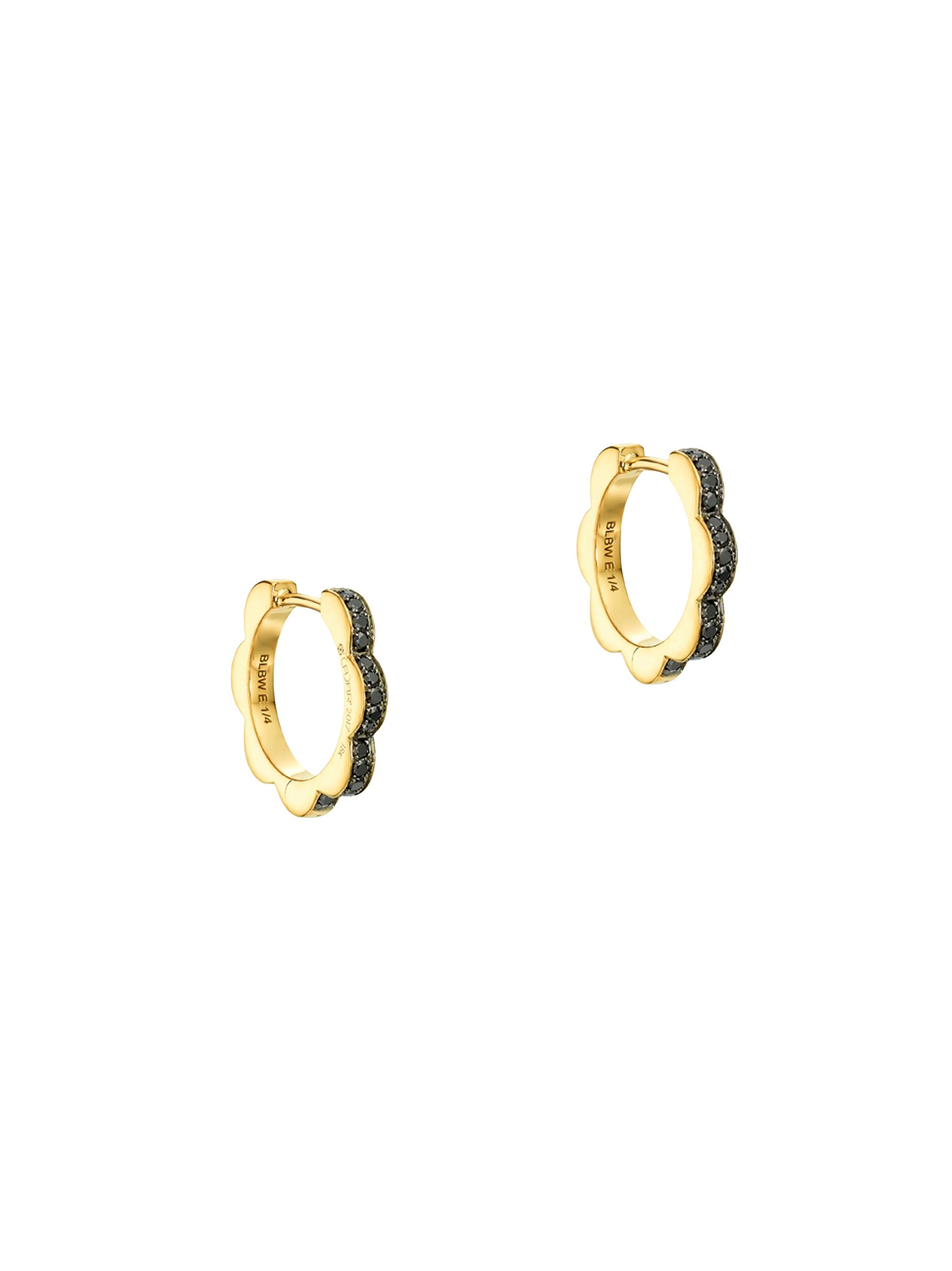 Cadar Women's Bloom 18K Yellow Gold & Diamond  Triplet Hoop Earrings - Gold