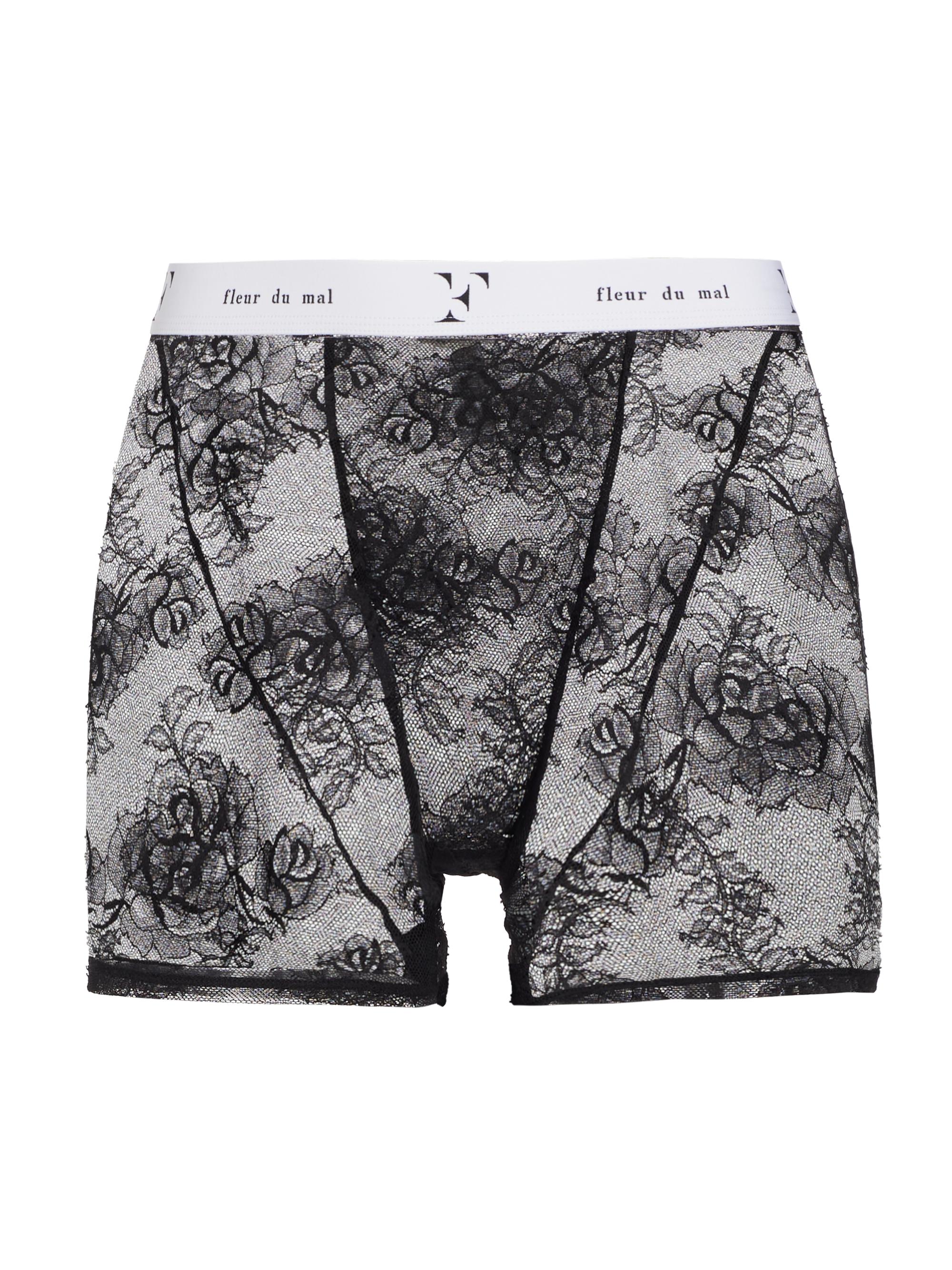 Fleur du Mal Women's Bouquet Lace Boxers - Black
