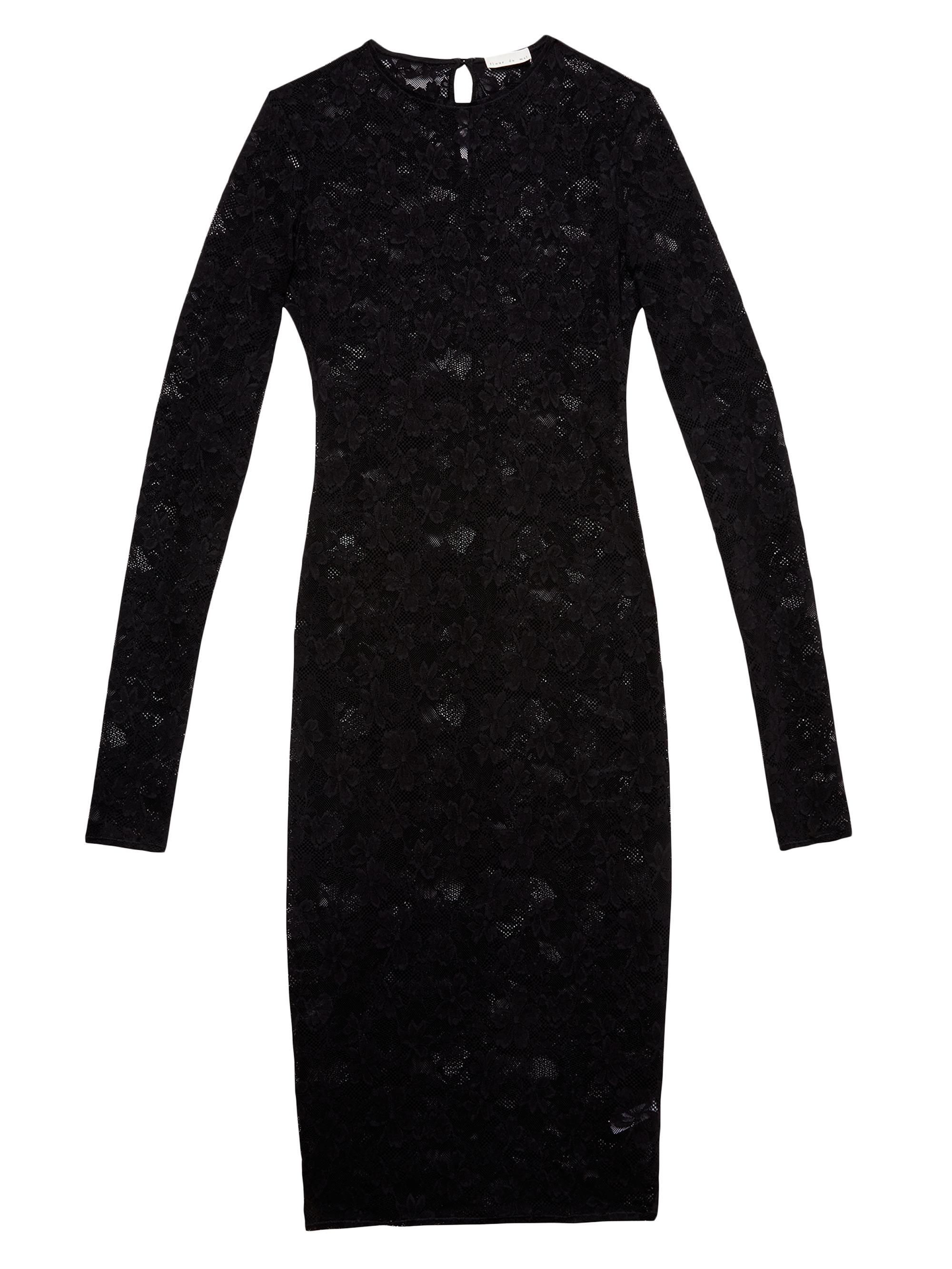 Fleur du Mal Women's Le Stretch Multifit Lace Midi-Dress - Black