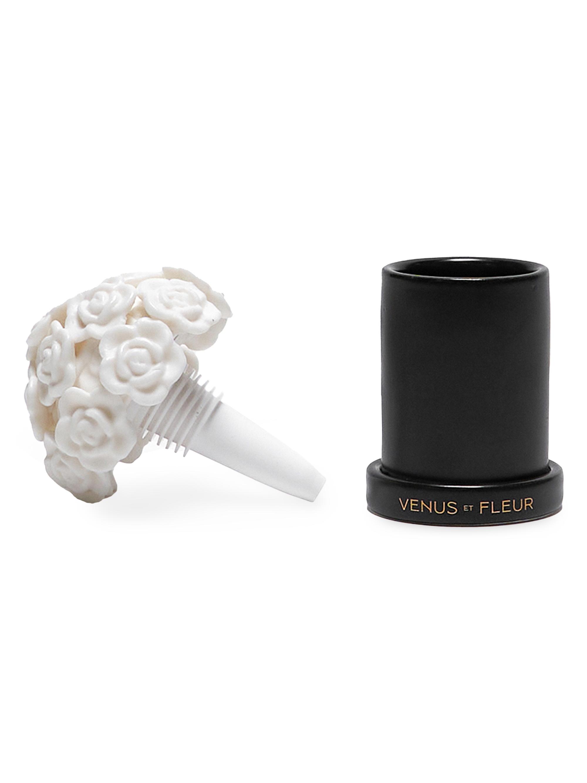 Venus et Fleur Home Rose Wine Stopper - White