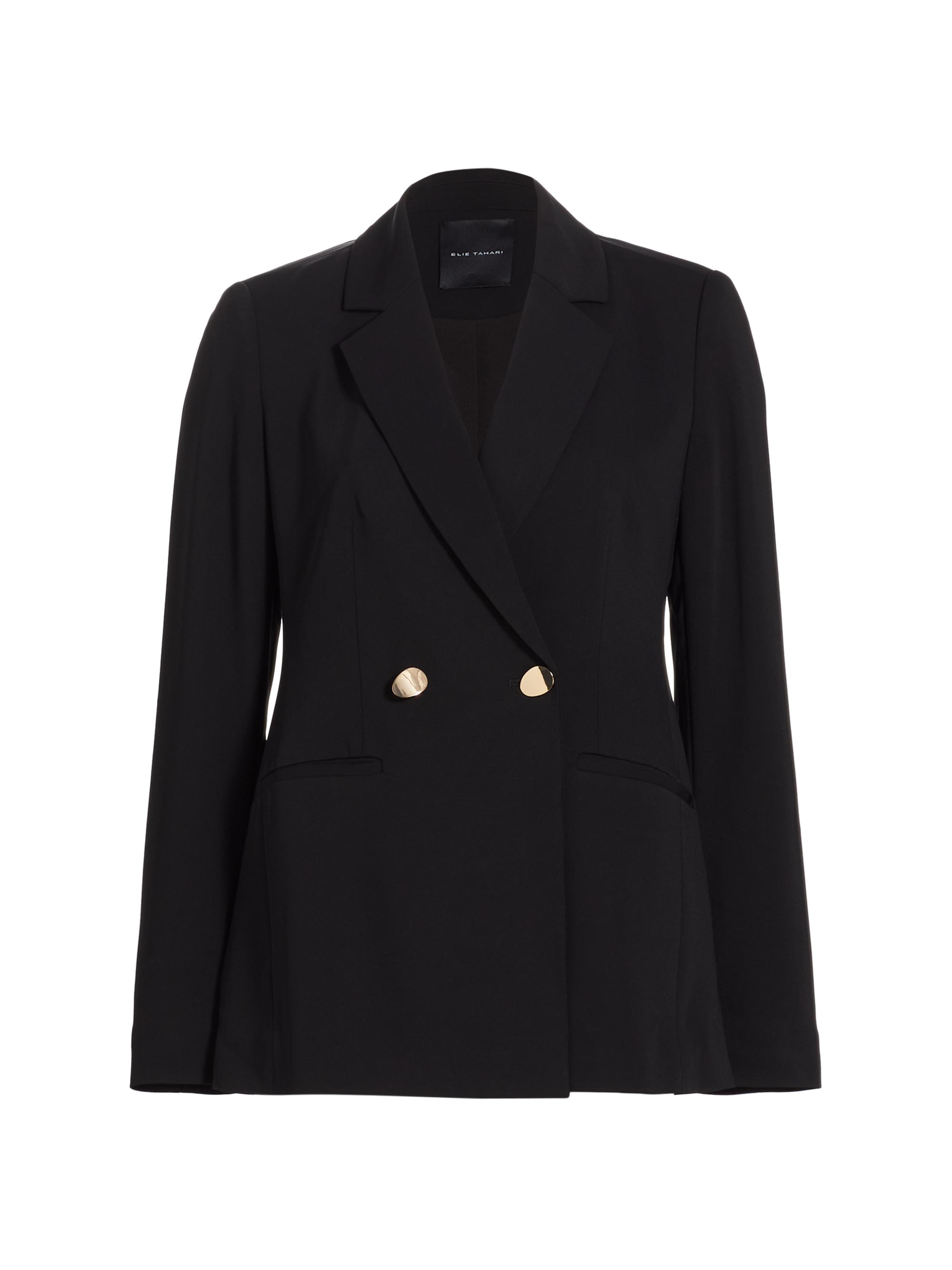 Elie Tahari Women's The Melanie Double-Breasted Blazer - Noir