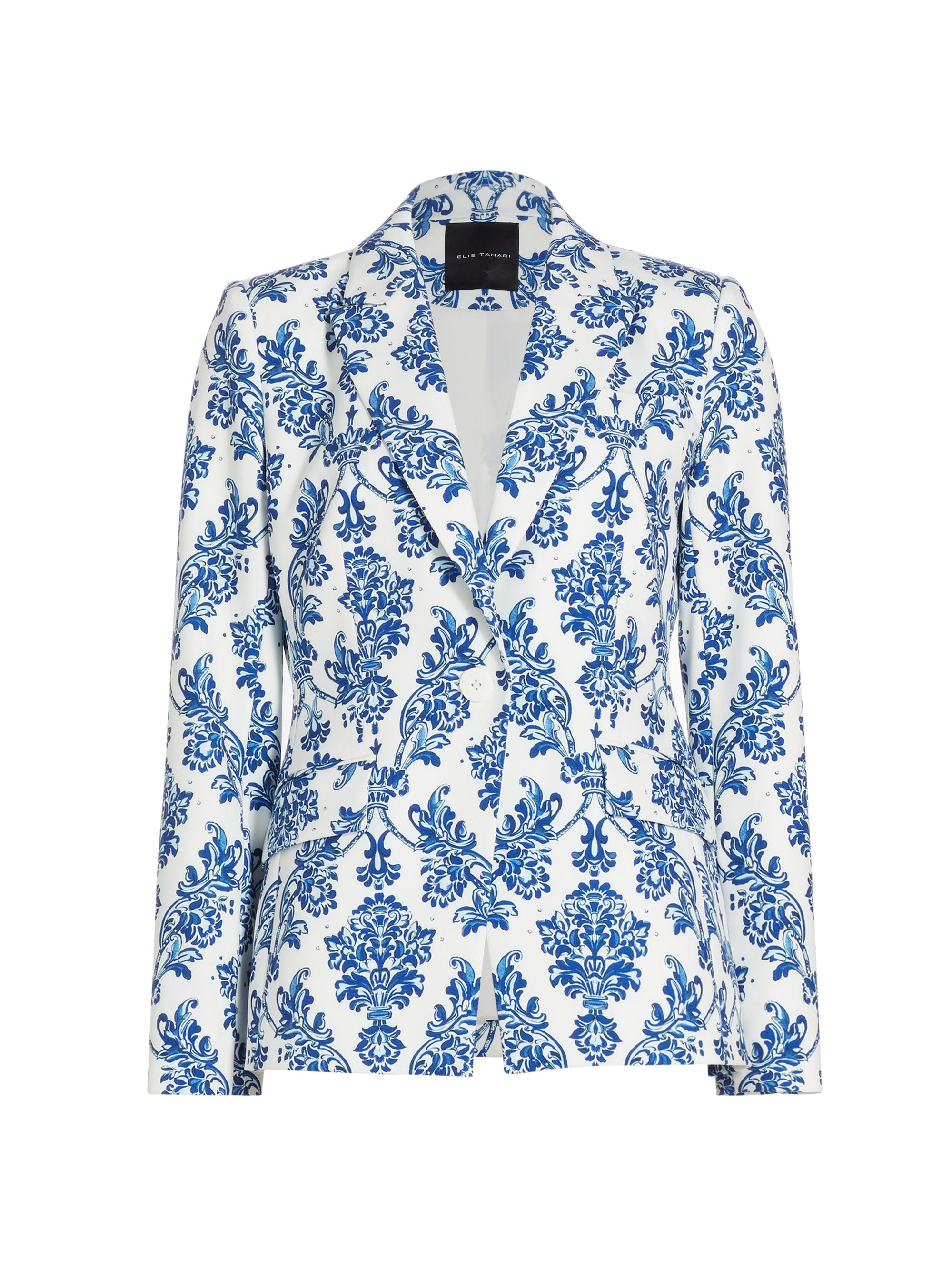 Elie Tahari Women's The Porcelain Paisley Slyvie Blazer - Porcelain Paisley