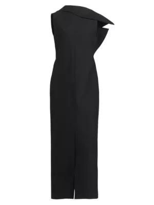 Róhe Black Off-The-Shoulder Maxi Dress