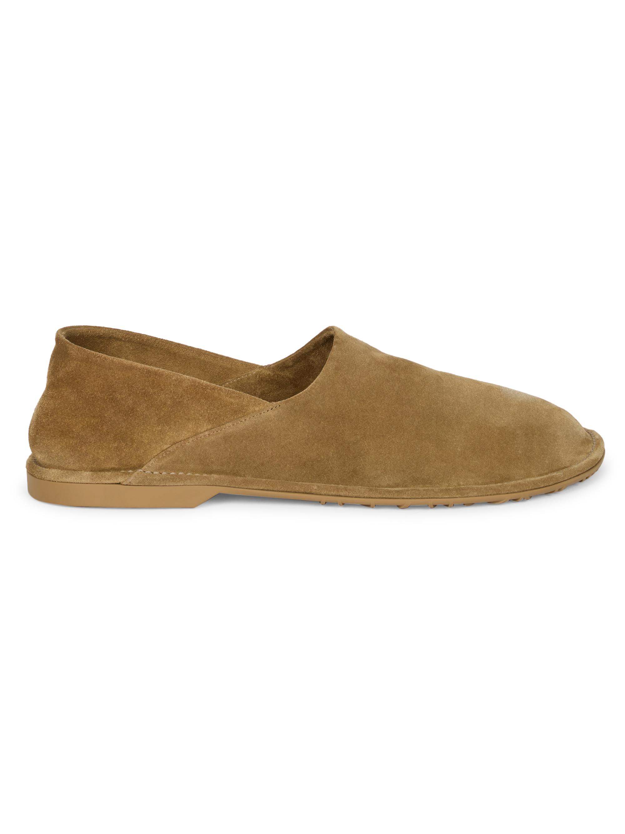 LOEWE Men's Folio Suede Slippers - Tobacco