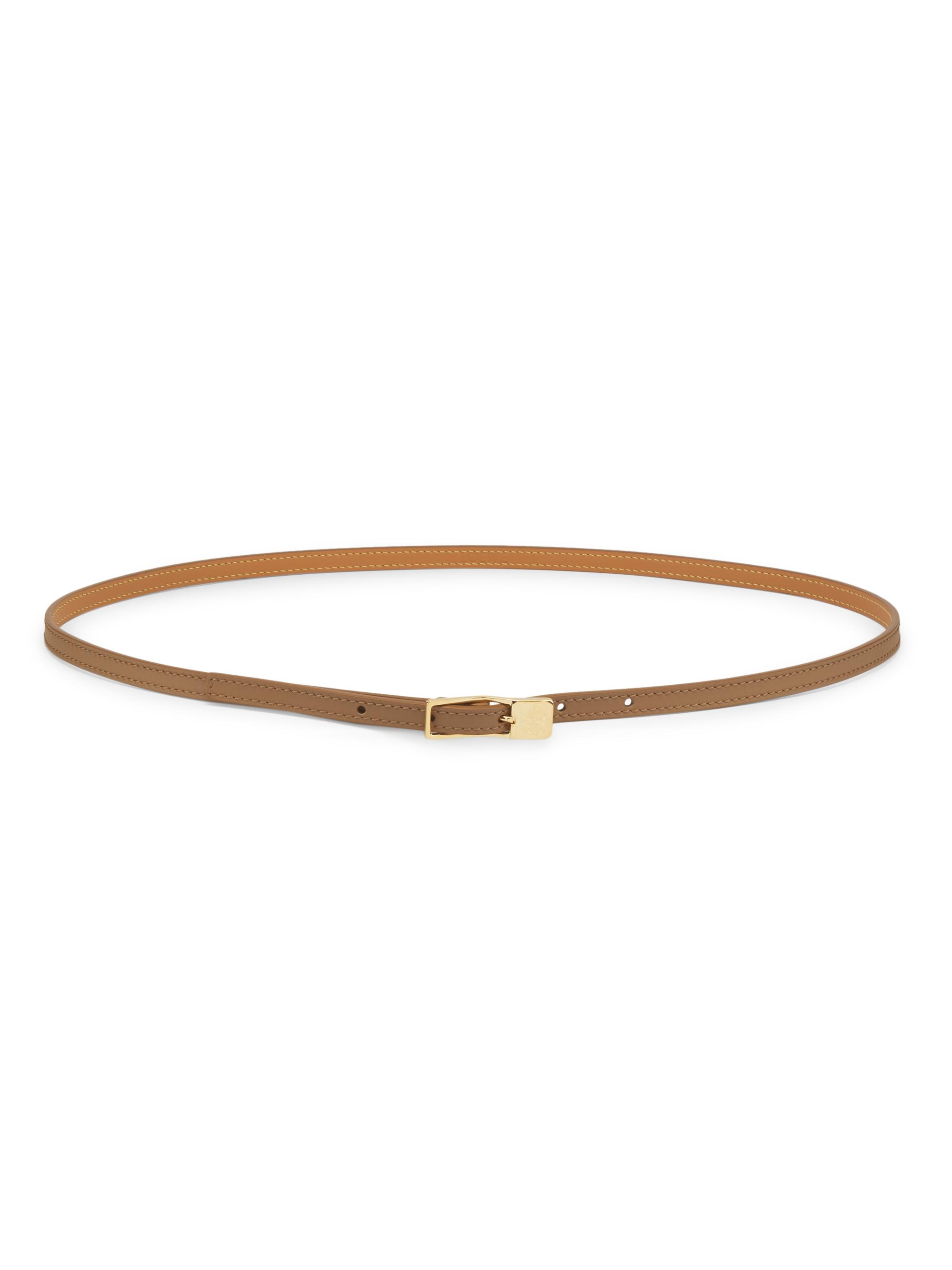 LOEWE Women's Amazona Leather Padlock Belt - Oak Gold