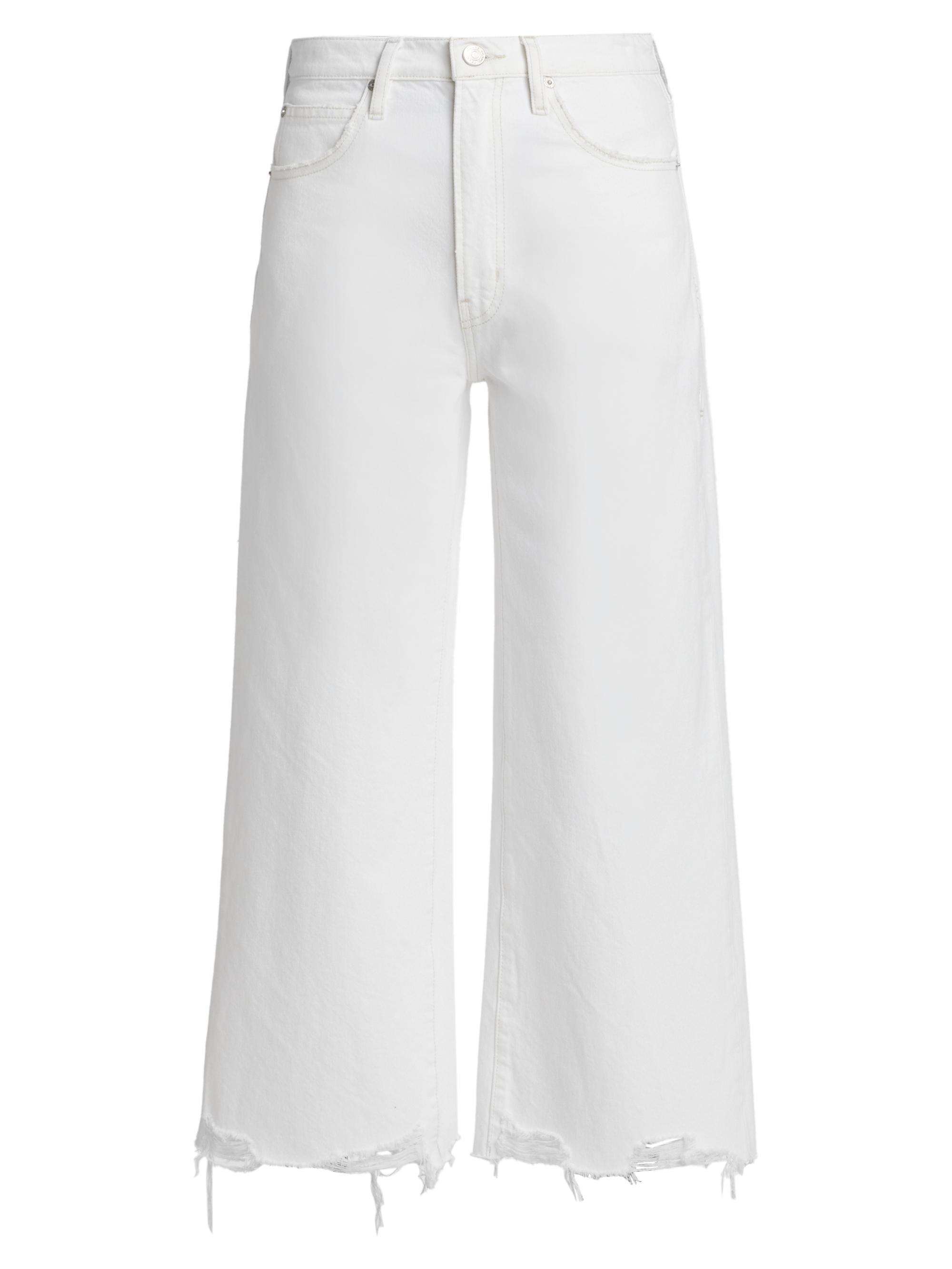 Frame Women's The Relaxed Straight Denim Jeans - White Modern Chew