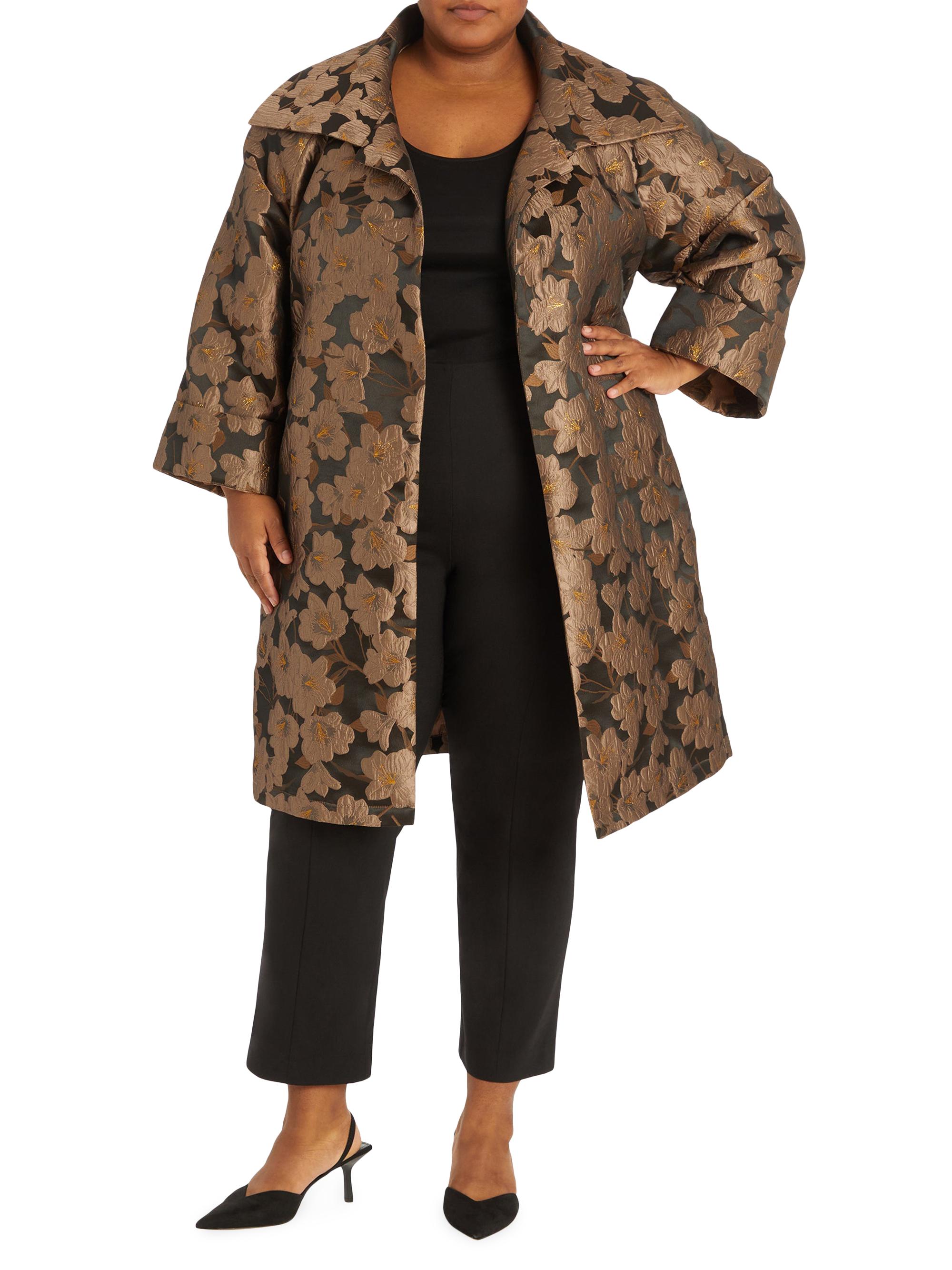 Pari Passu Women's Hillary Jacquard Floral Coat - Black Multi