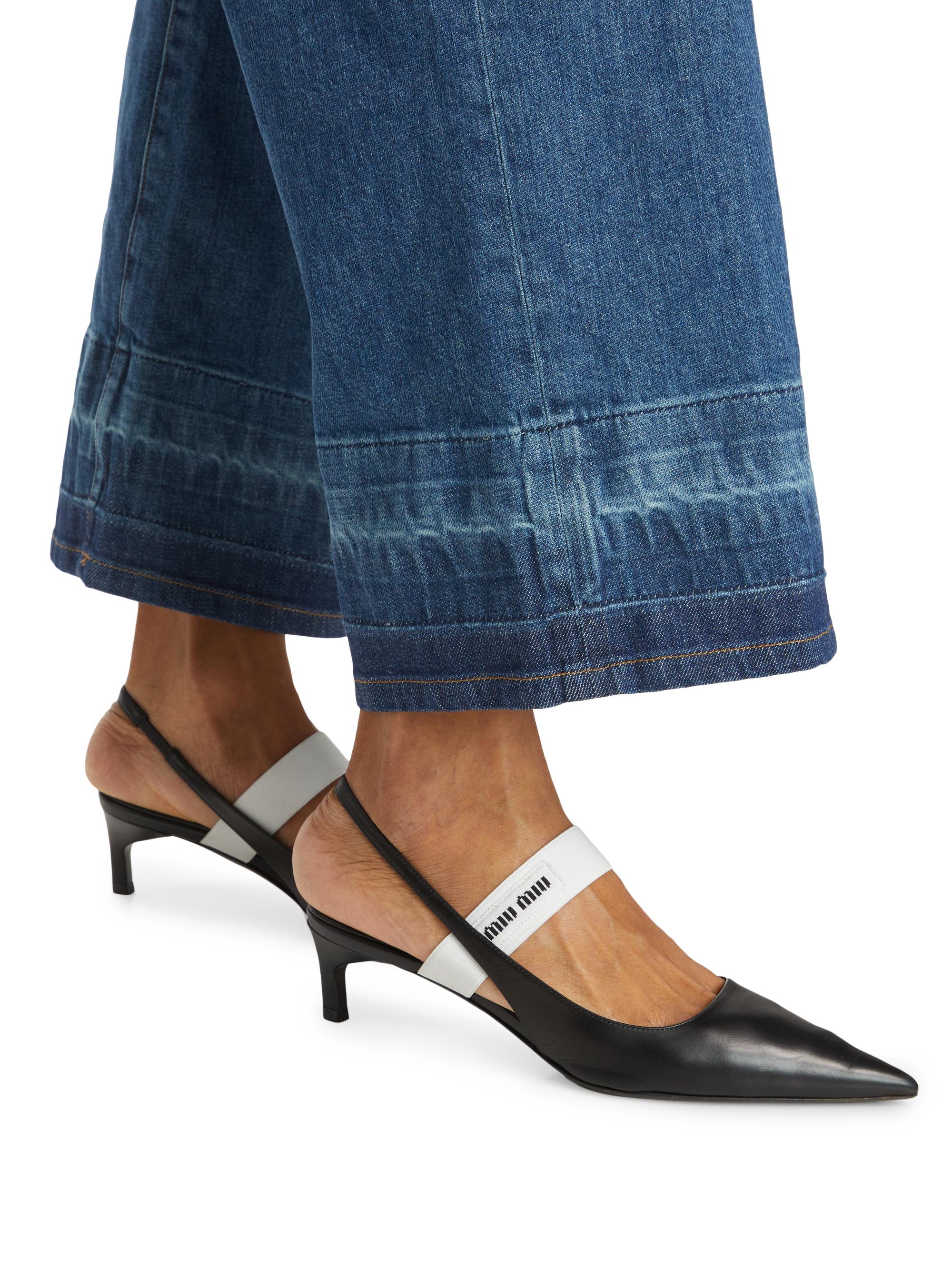 SIMKHAI Jude Mid-Rise Wide-Leg Crop Jeans Saks Fifth Avenue