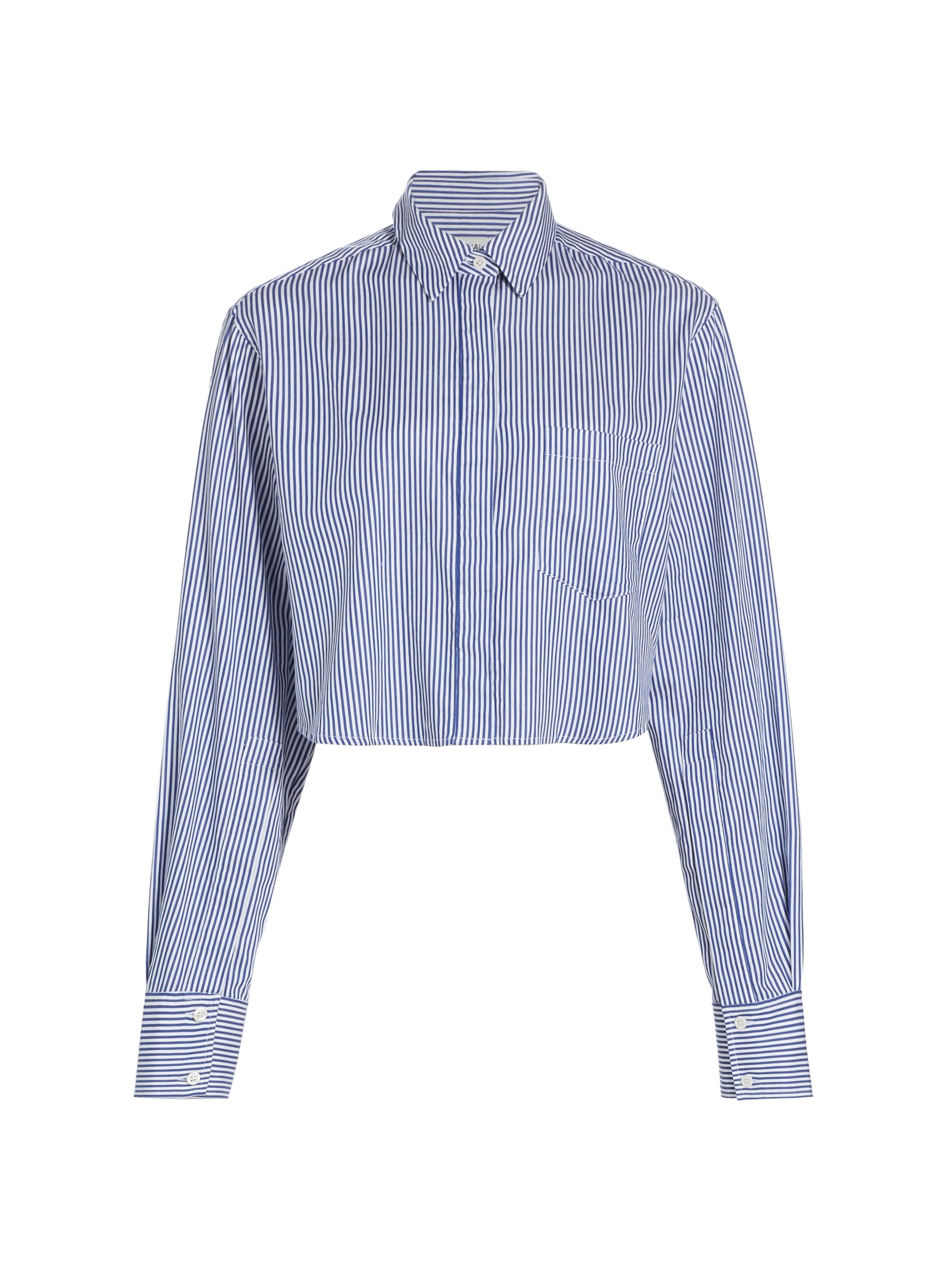 SIMKHAI Women's Renata Striped Cropped Shirt - Stripe