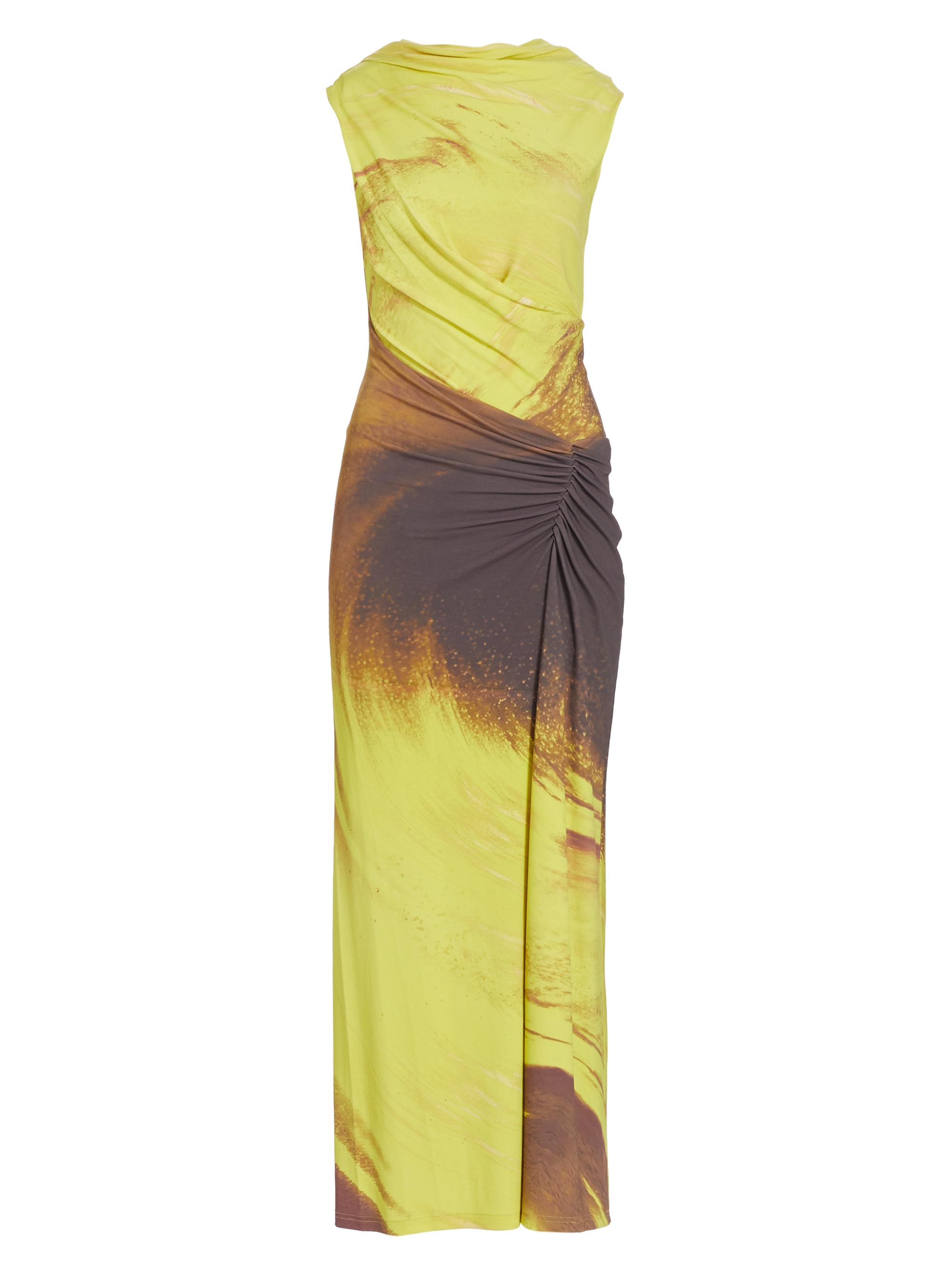 acacia embroidered midi dress Simkhai Acacia Royal Blue Draped Jersey Midi Dress main image 0