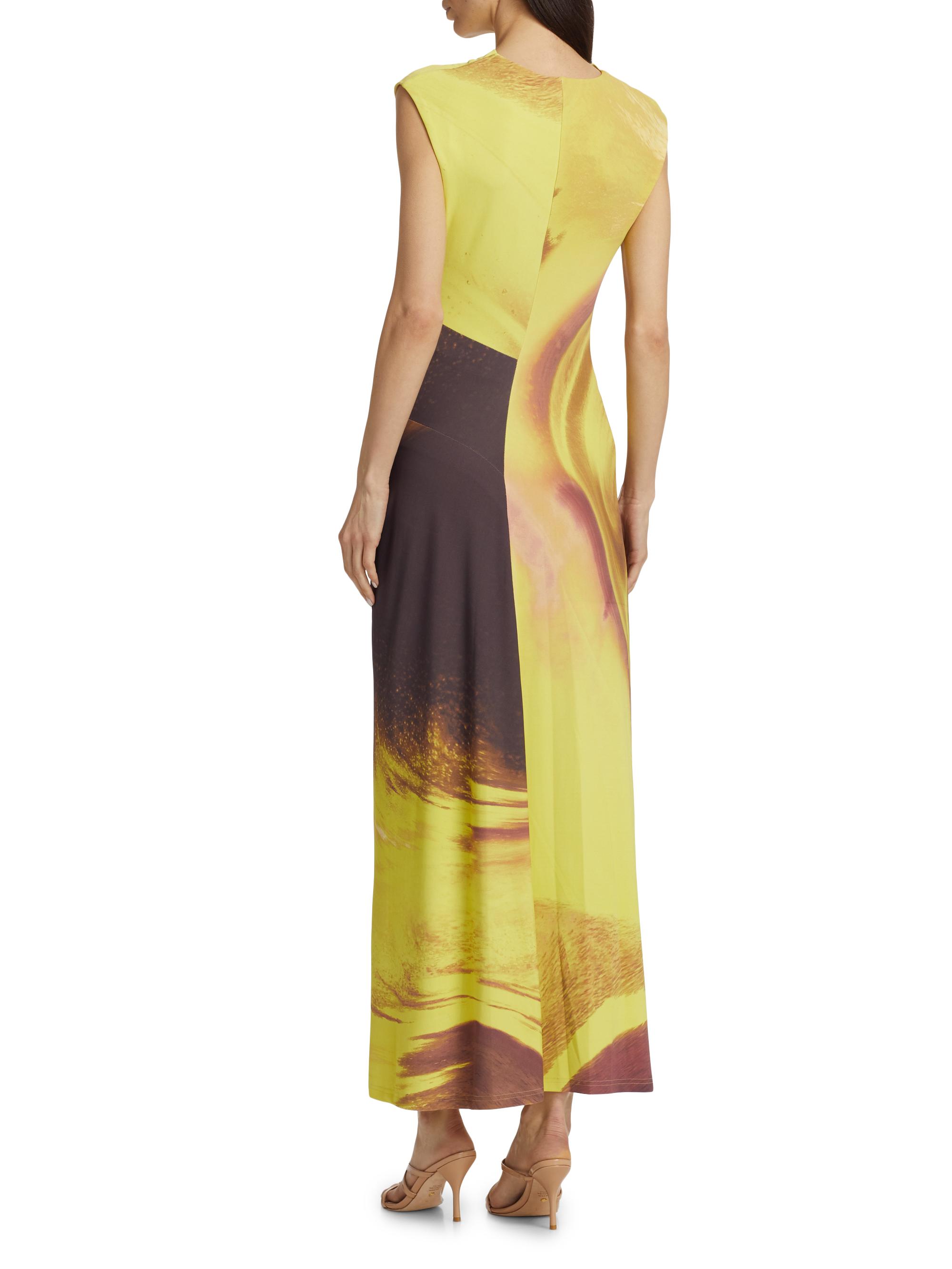 knee length dresses for ladies Acacia Royal Blue Draped Jersey Midi Dress