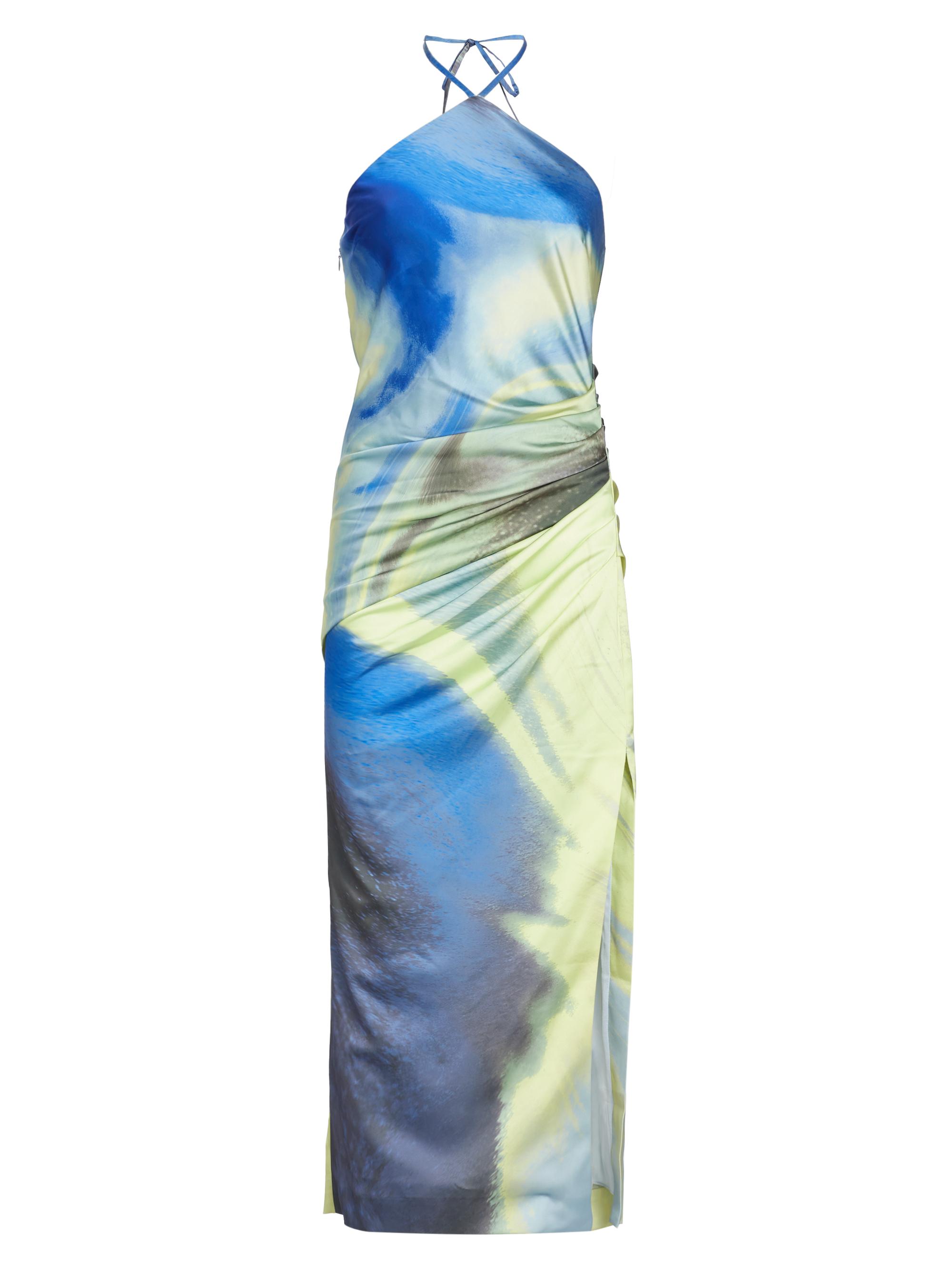 SIMKHAI Women's Hansel Abstract Halter Gown - Marina Blue Print