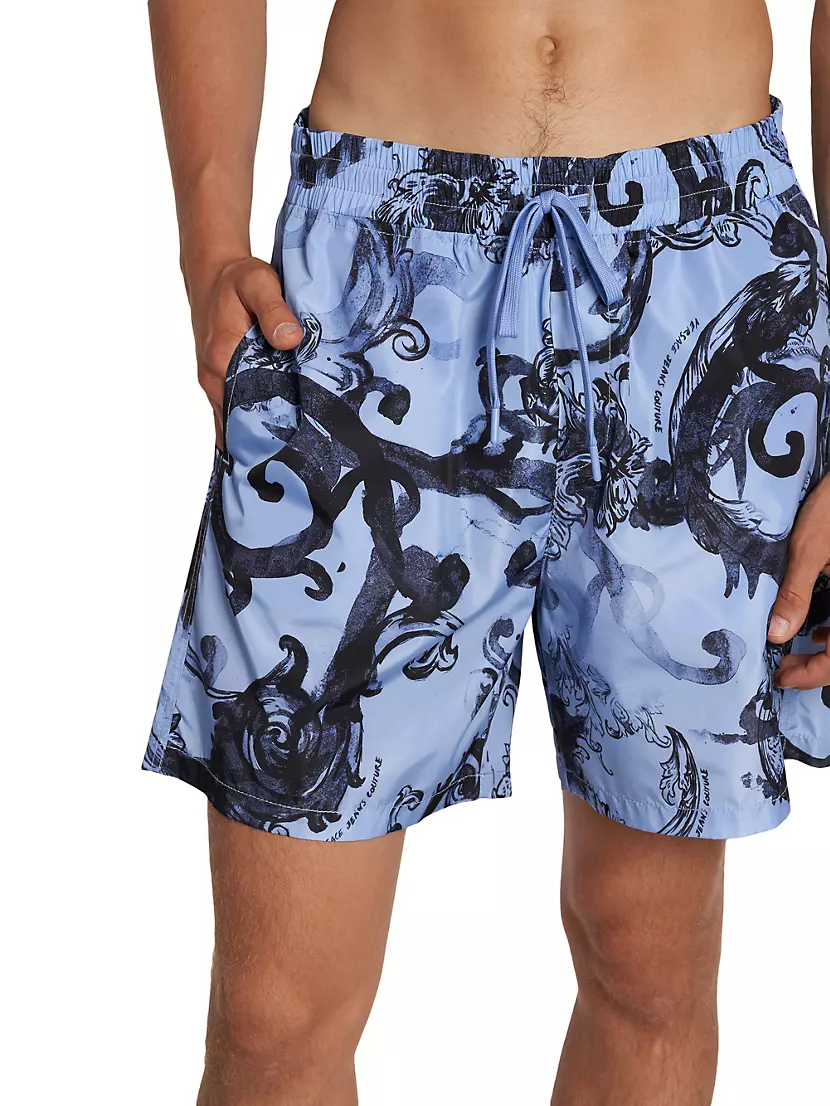 Shop Versace Jeans Couture Corti Graphic Swim Shorts | Saks Fifth 