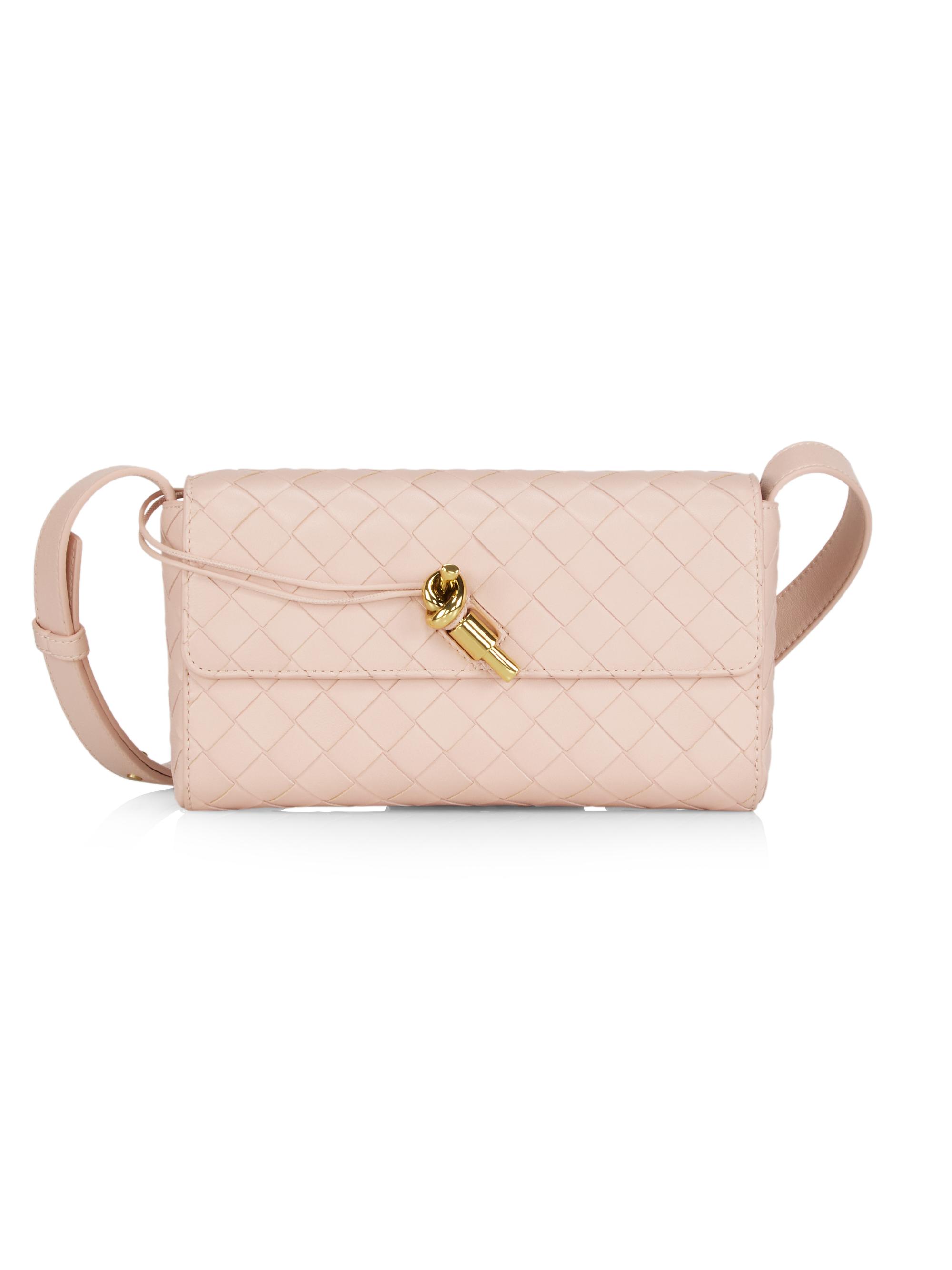 Bottega Veneta Women's Mini Andiamo Intrecciato Leather Cossbody Bag - Lotus