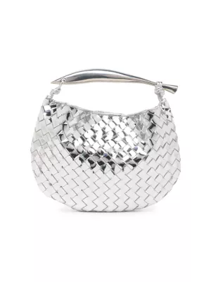 Bottega Veneta White Mini Sardine Shoulder Bag