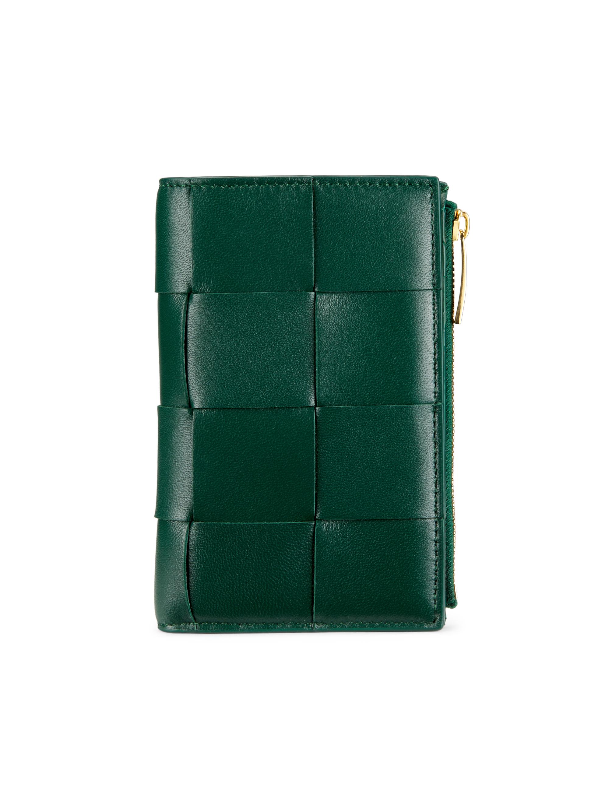 cassette intrecciato leather wallet