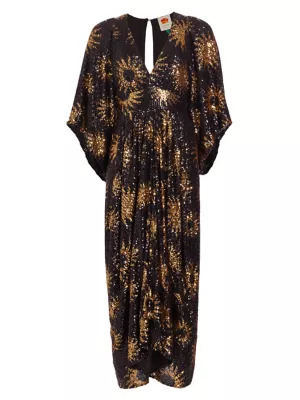 Shop Farm Rio Sunny Mood Sequin Midi-Dress | Saks Fifth Avenue