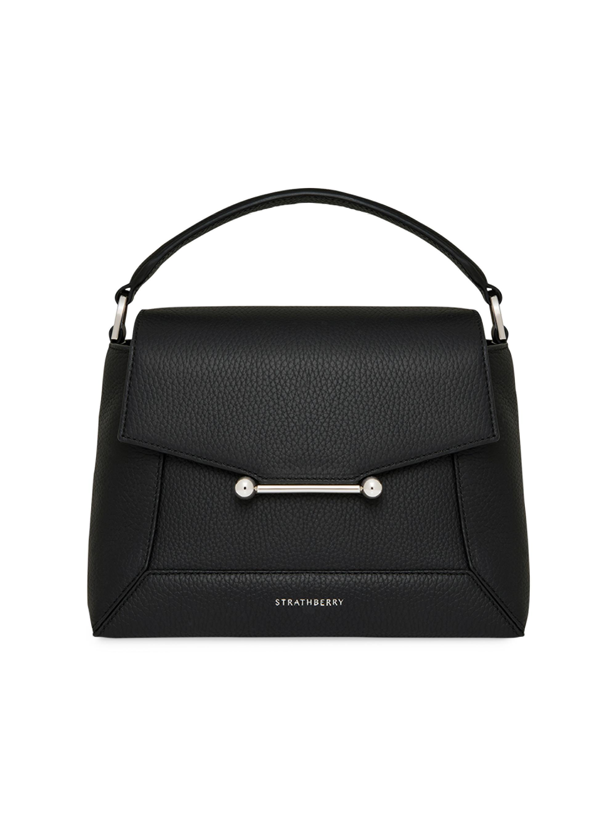 Strathberry Women's Mosaic Grain Leather Top Handle Bag - Black